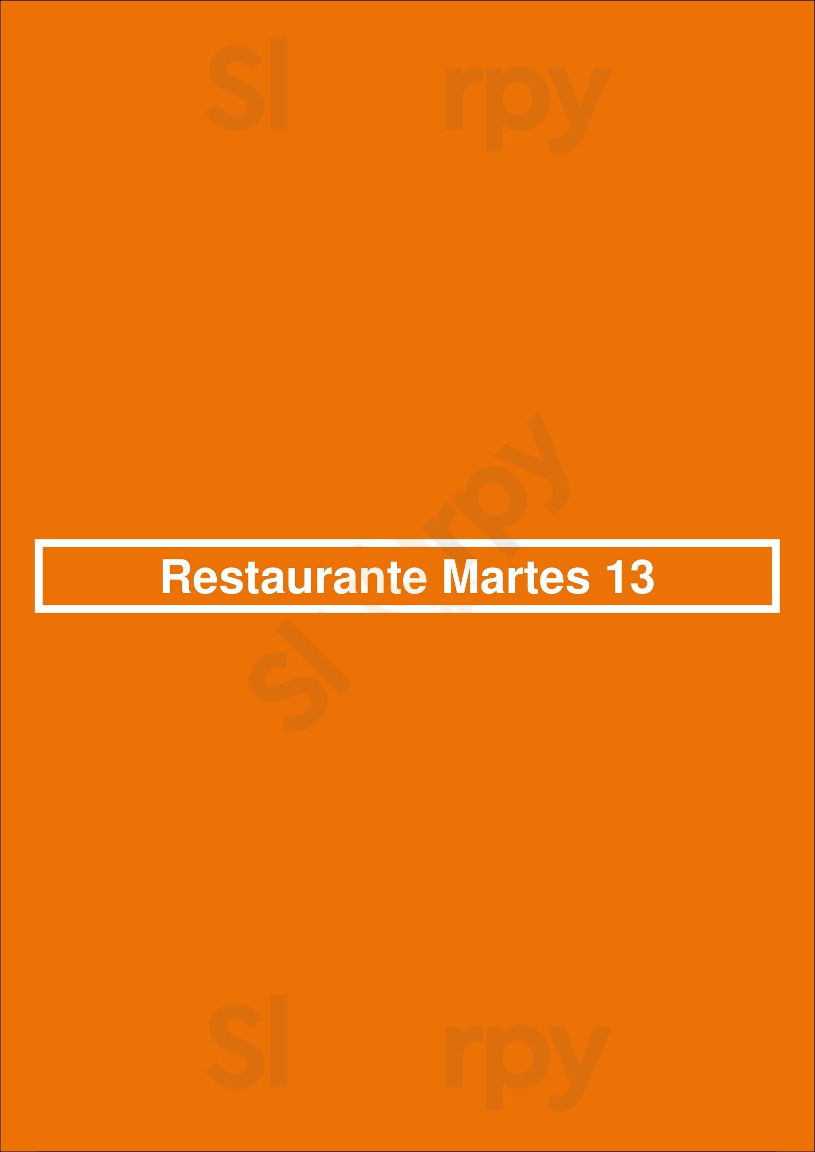 Restaurante Martes 13 Madrid Menu - 1