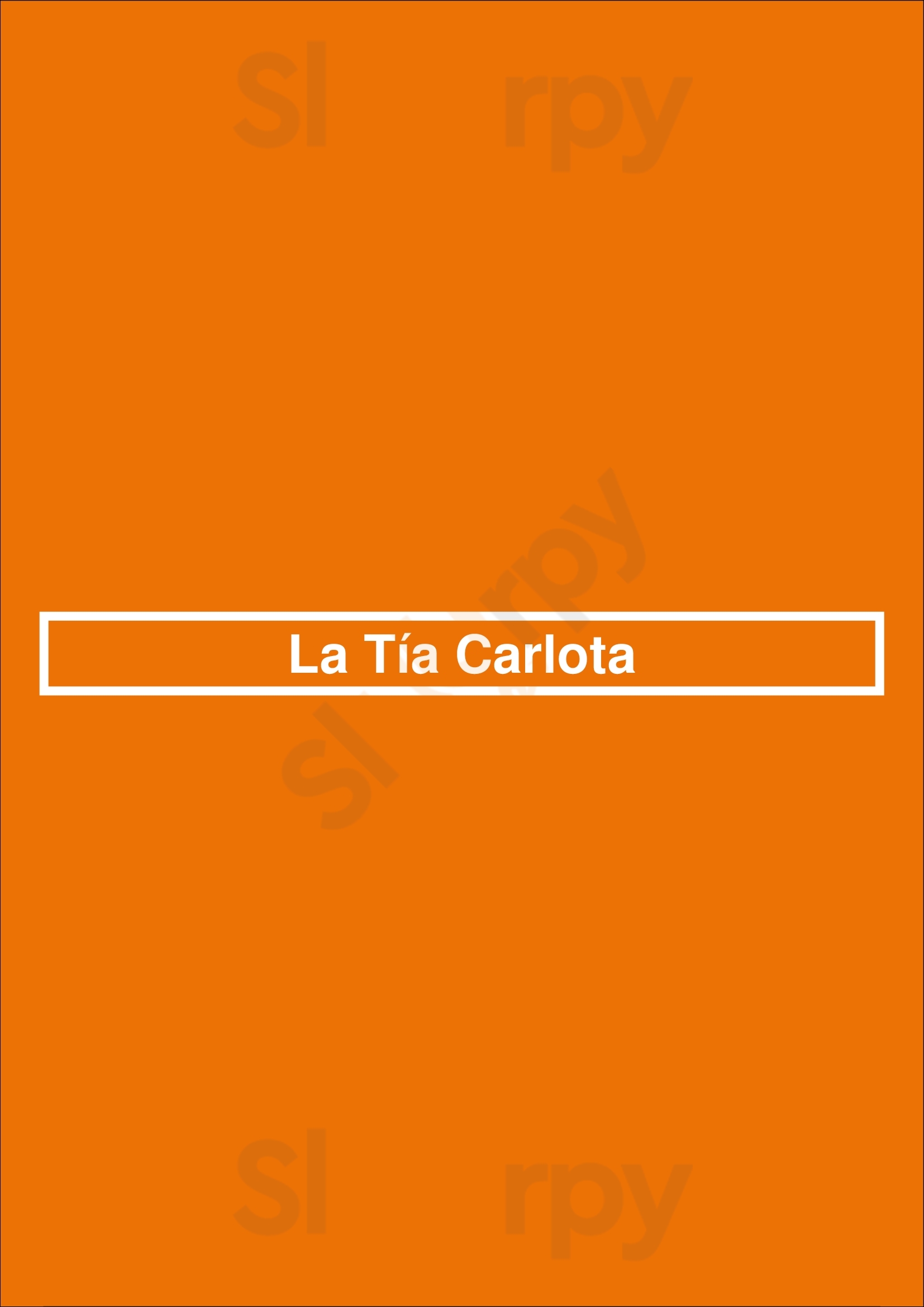 La Tía Carlota Madrid Menu - 1