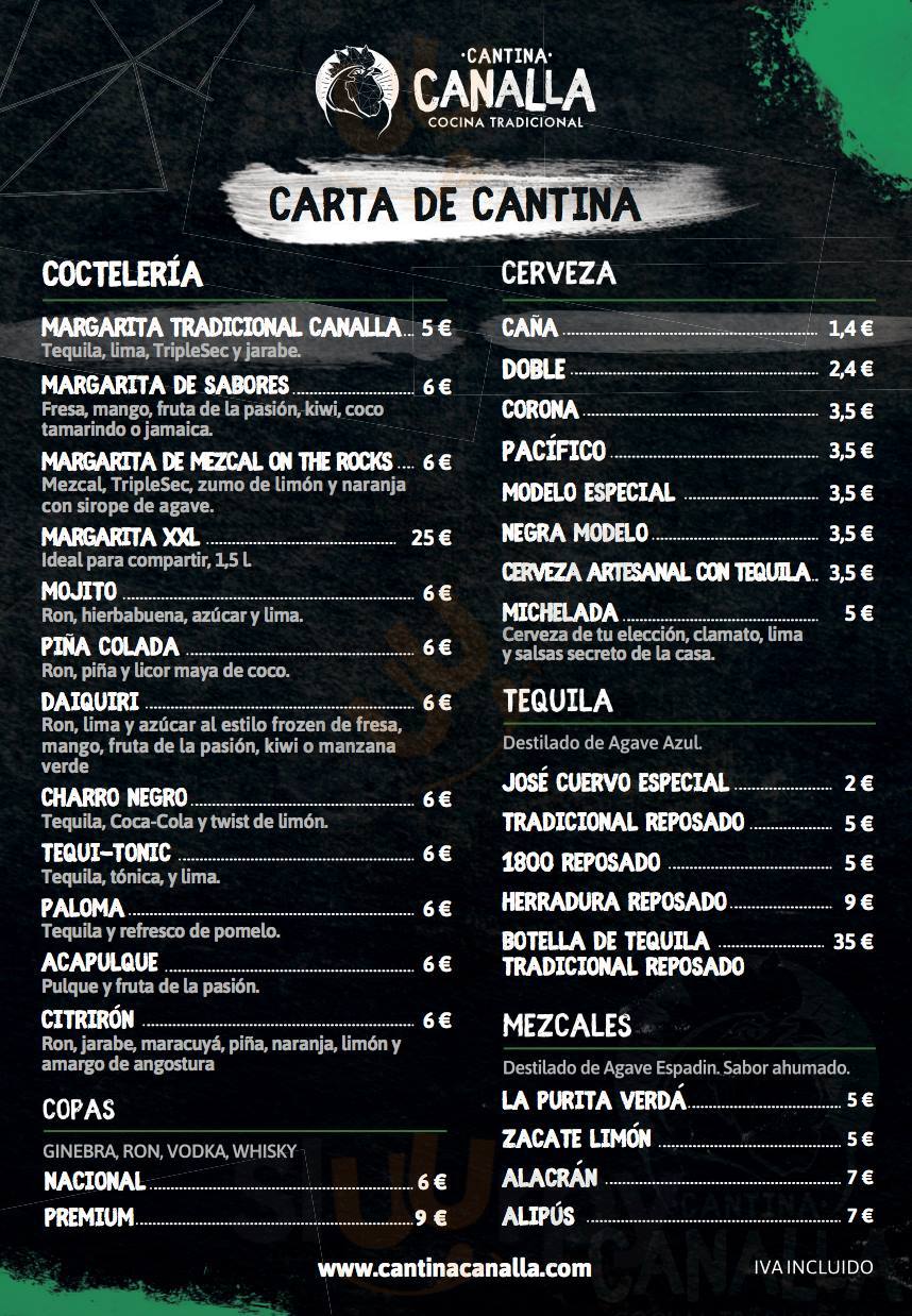 Canalla Lounge Madrid Menu - 1