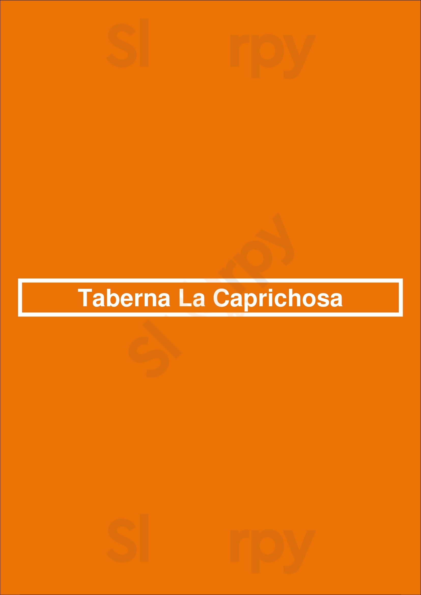 Taberna La Caprichosa Madrid Menu - 1