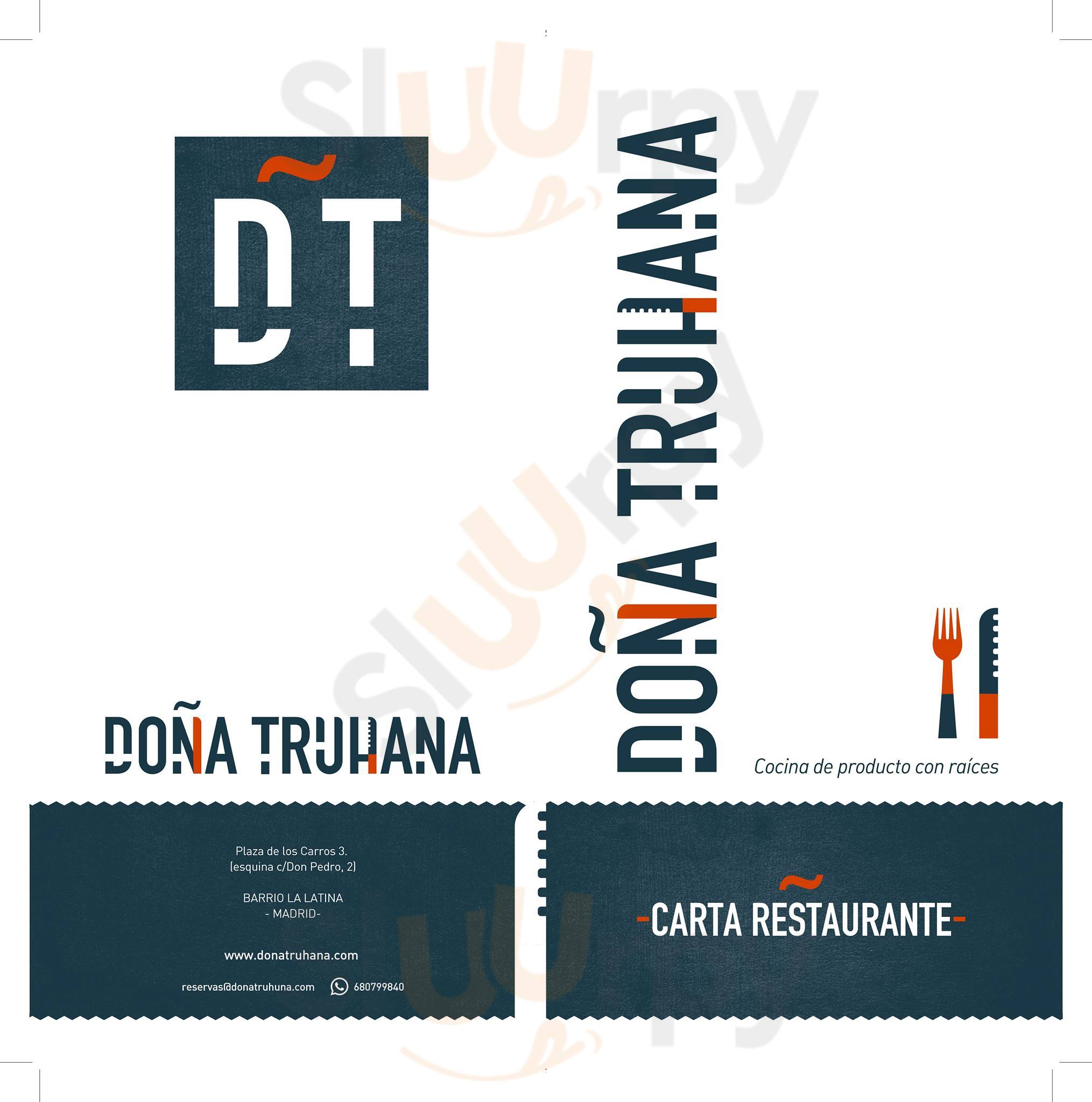 Doña Truhana Madrid Menu - 1