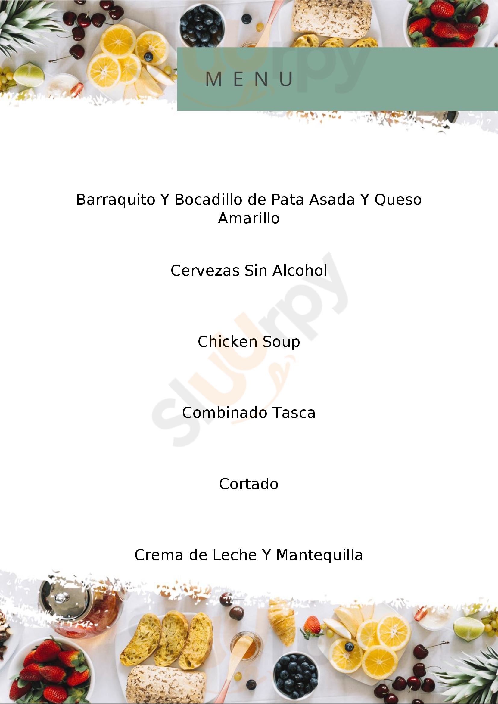 Cafeteria Tasca Orotava Tenerife Menu - 1