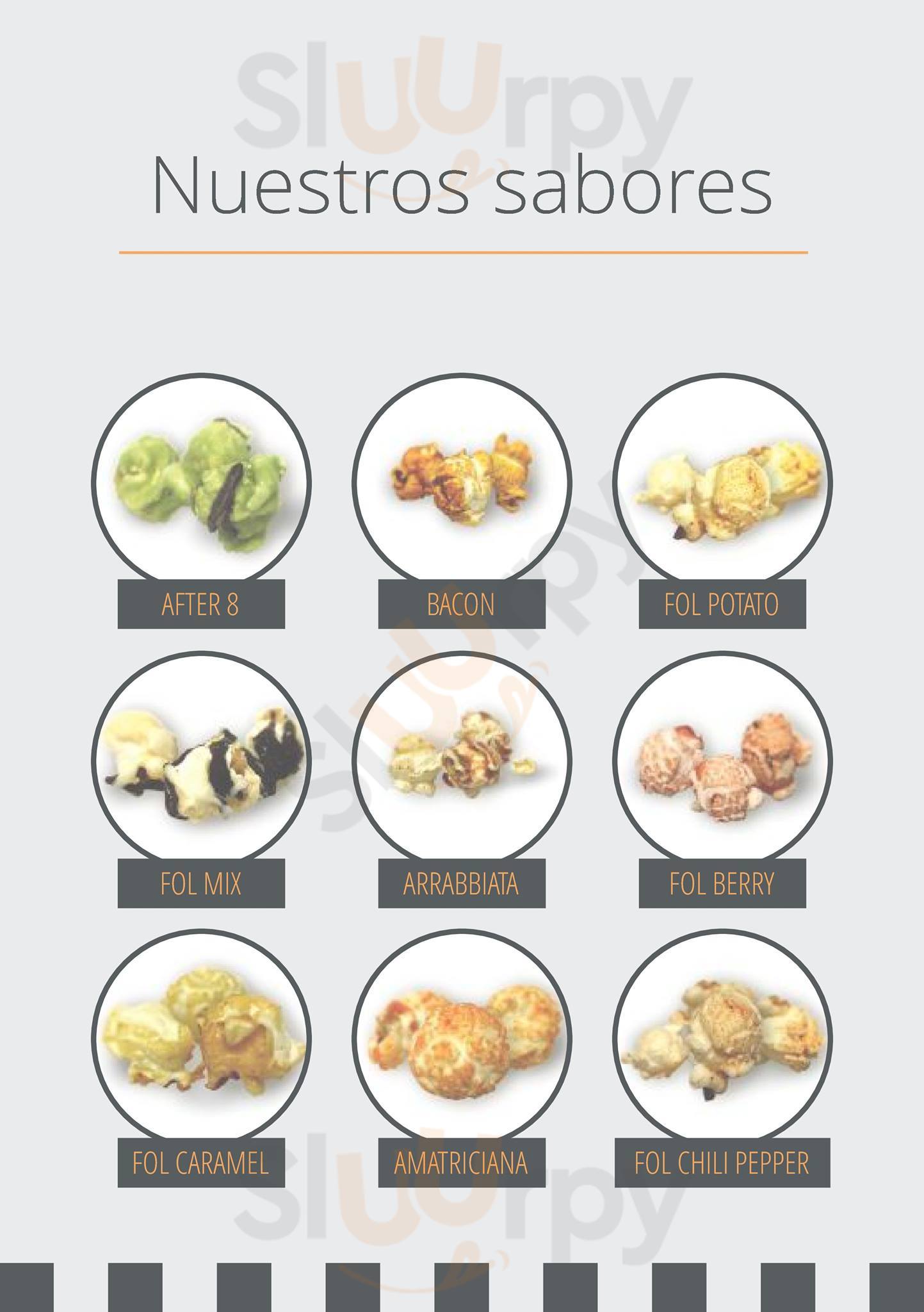 Fol Gourmet Popcorn Madrid Menu - 1