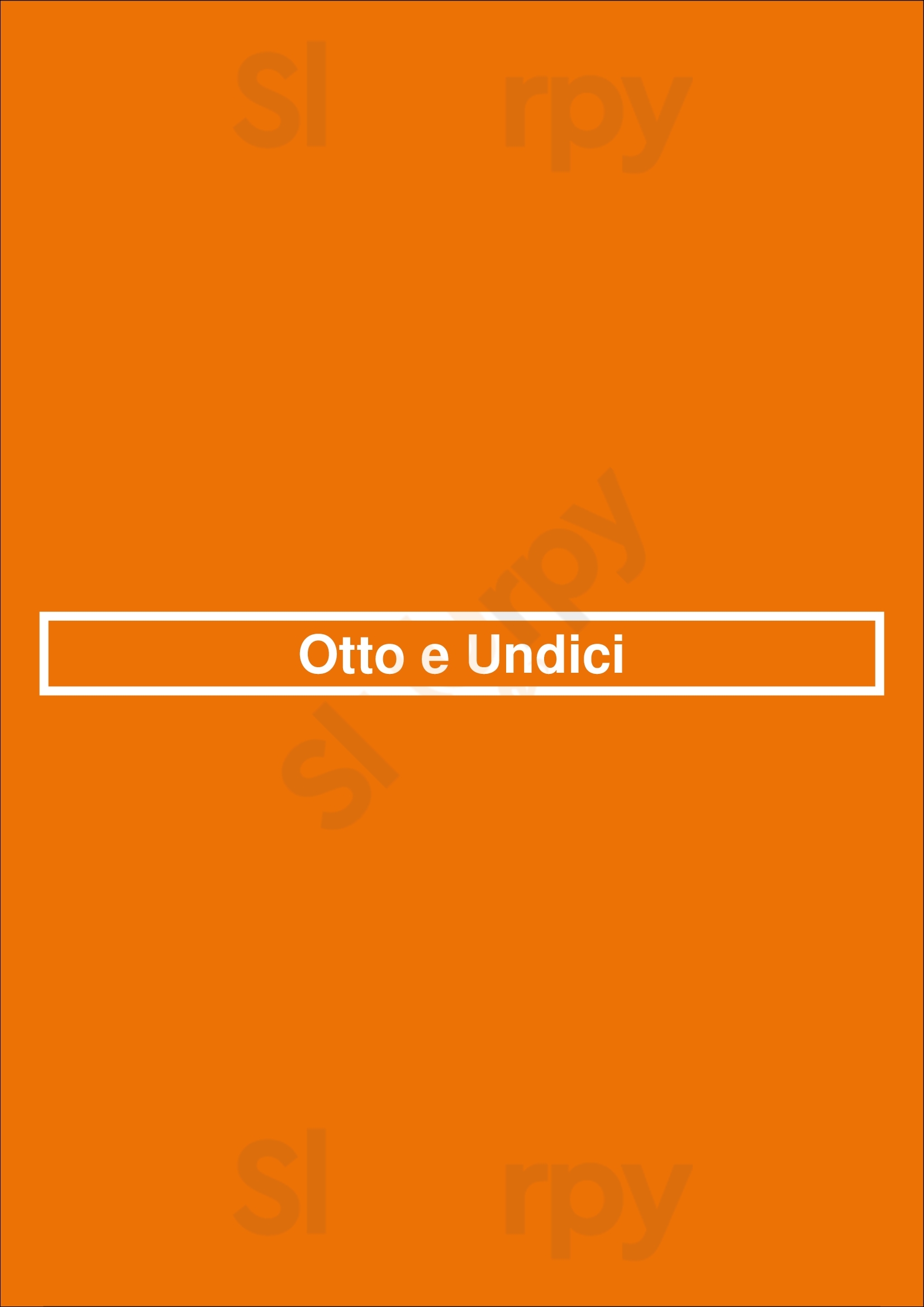 Otto E Undici Madrid Menu - 1