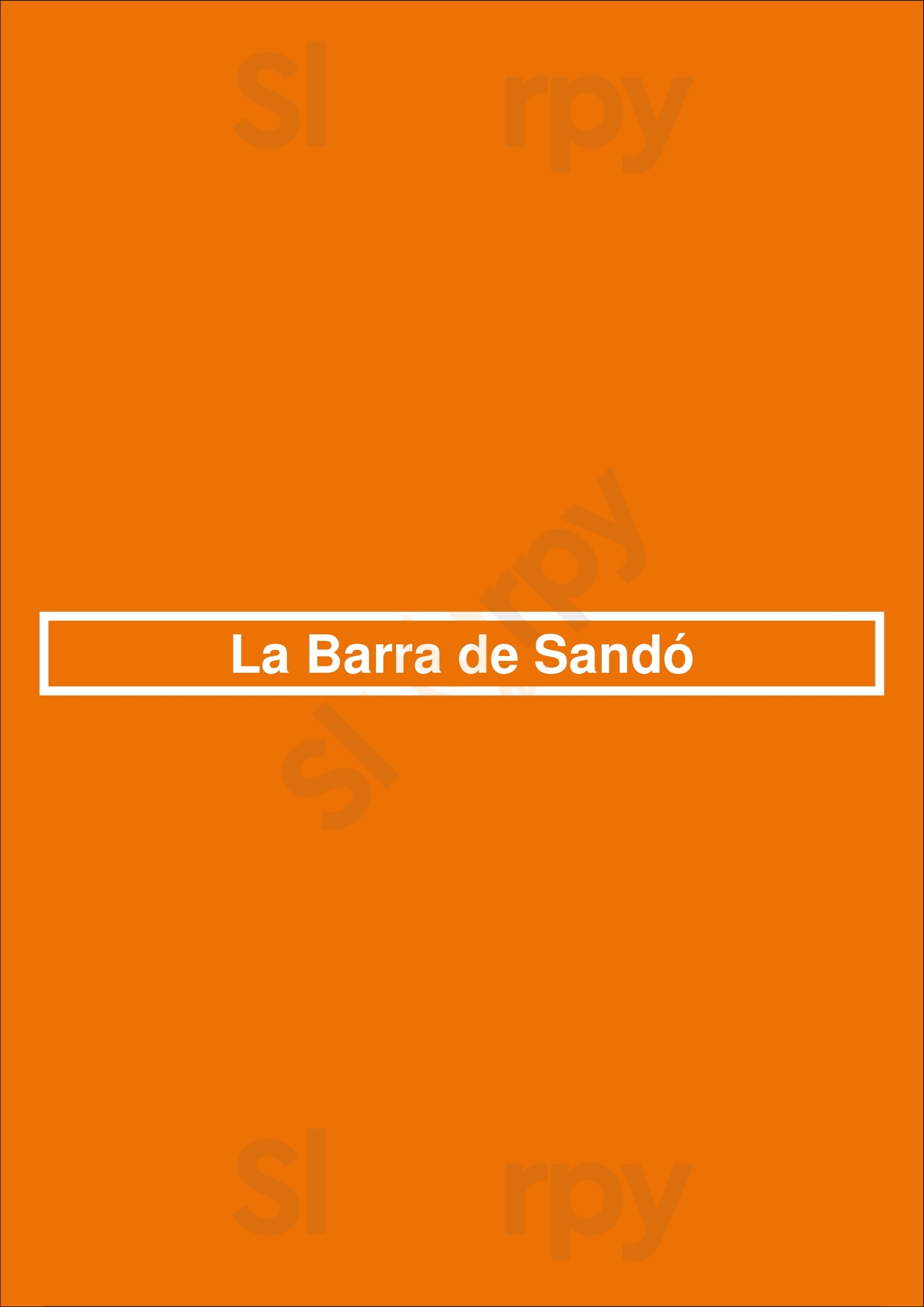 La Barra De Sandó Madrid Menu - 1