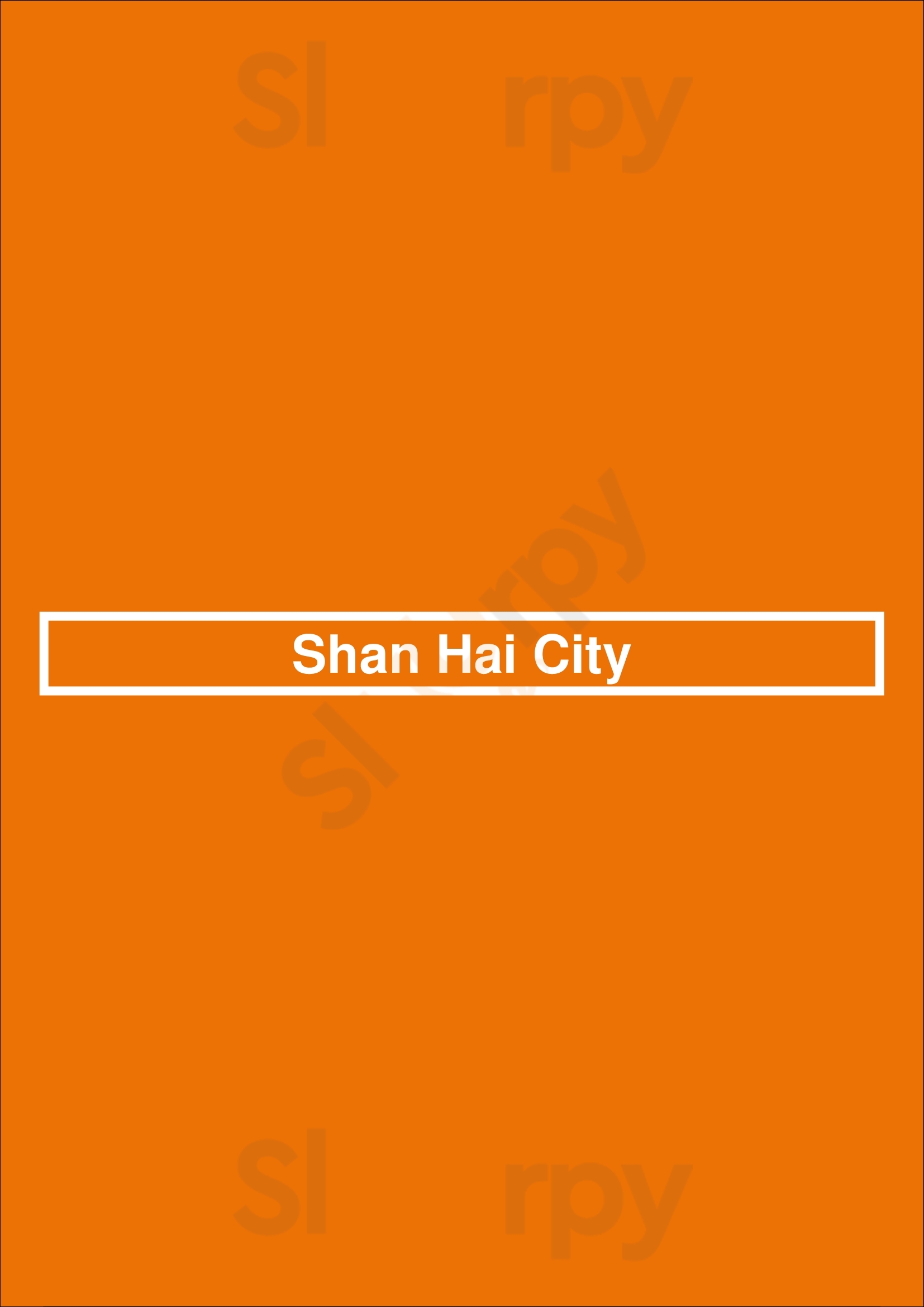 Shan Hai City Madrid Menu - 1