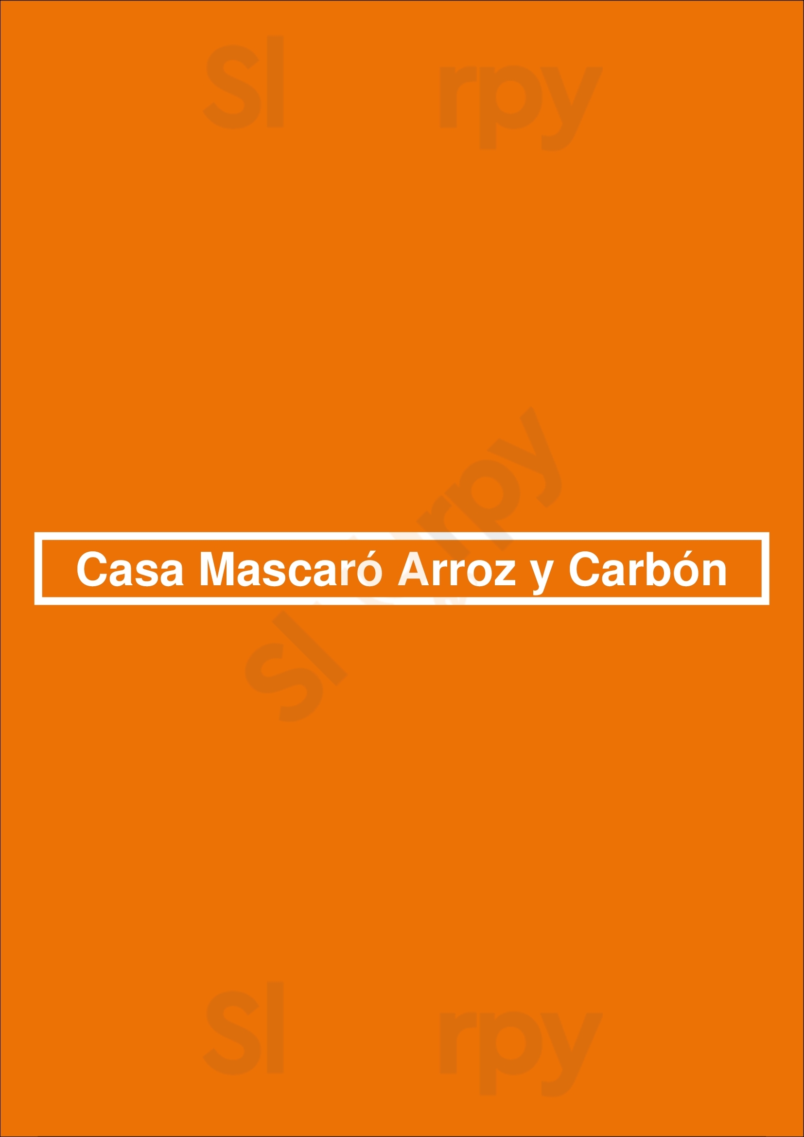Casa Mascaró Arroz Y Carbón Madrid Menu - 1