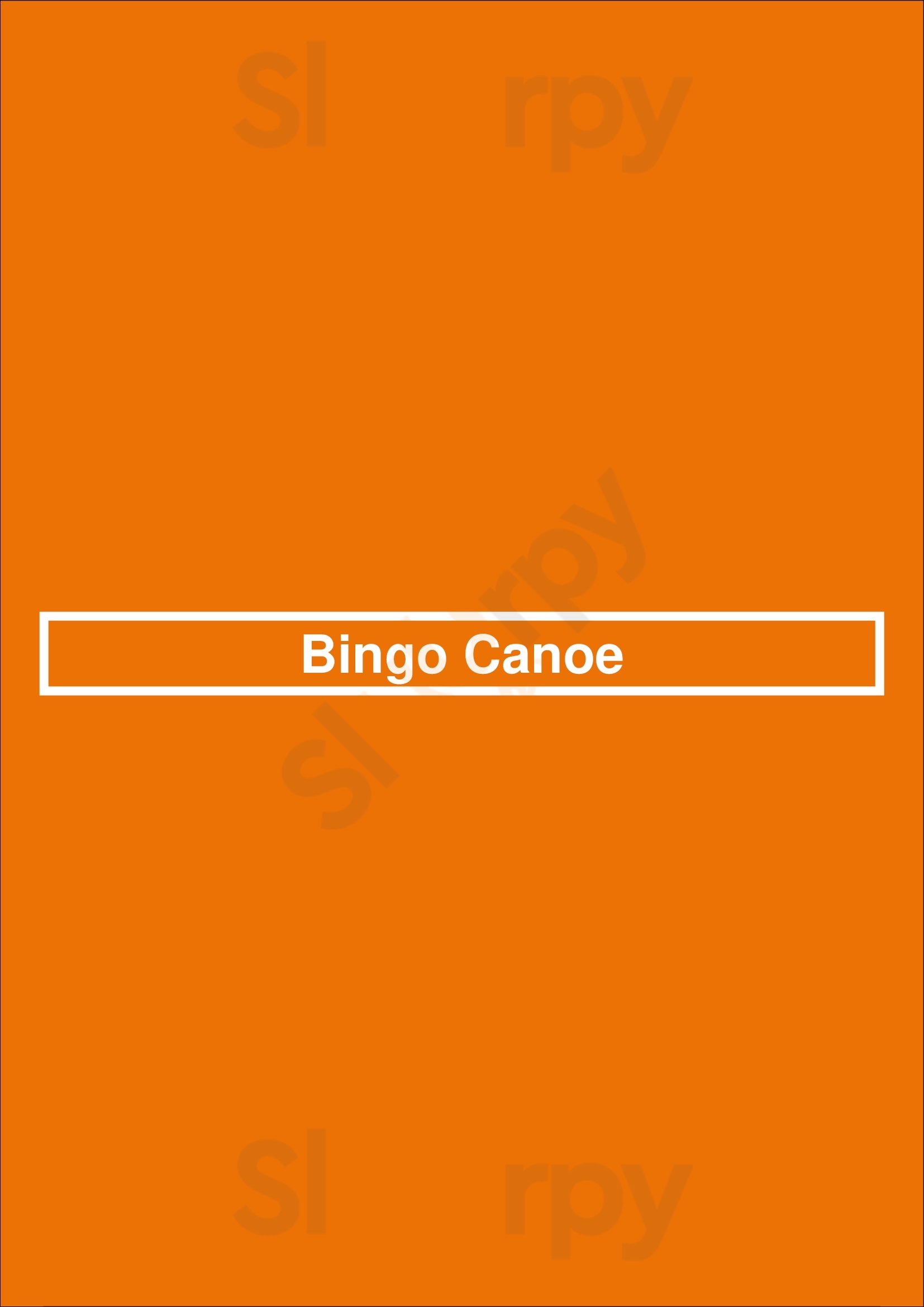 Bingo Canoe Madrid Menu - 1