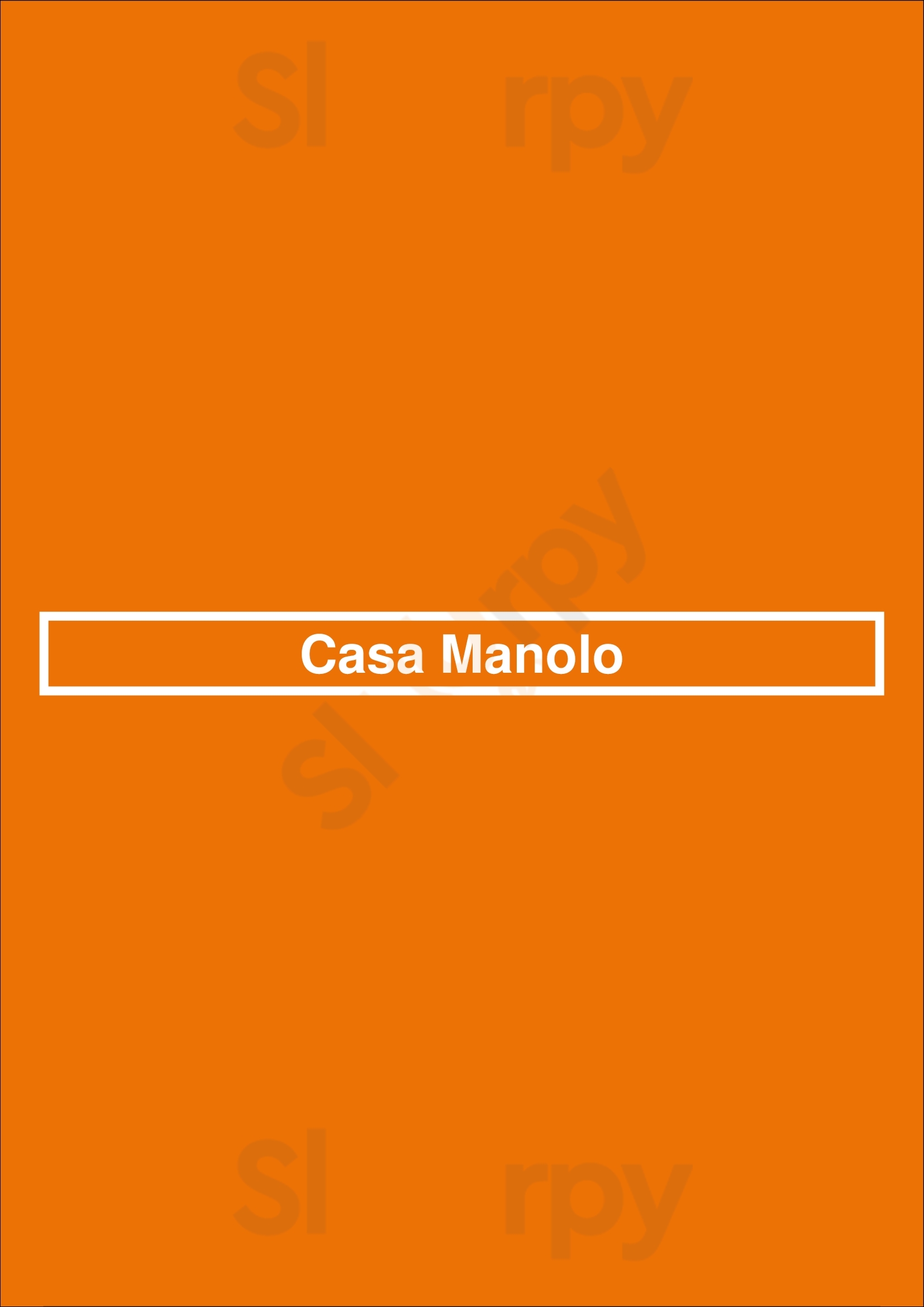 Casa Manolo Madrid Menu - 1