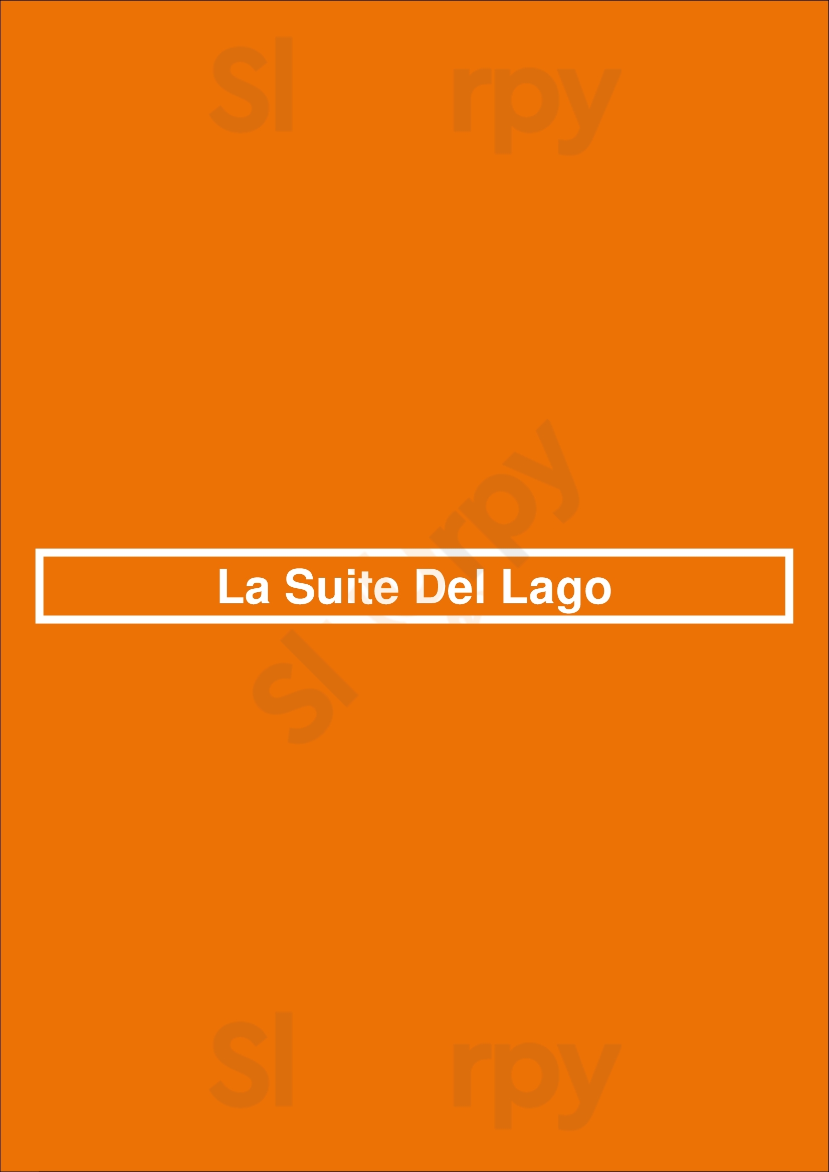 La Suite Del Lago Pinto Menu - 1