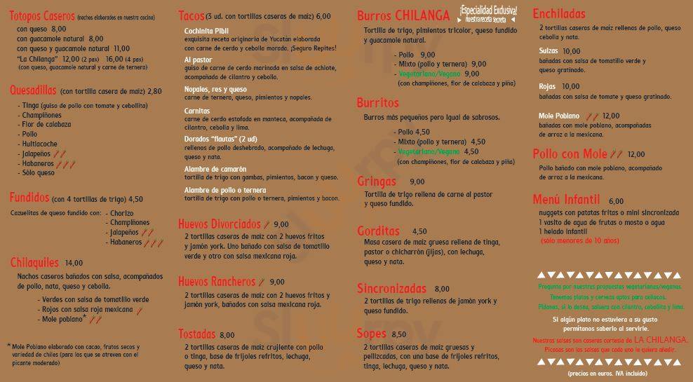 La Chilanga Suances Menu - 1