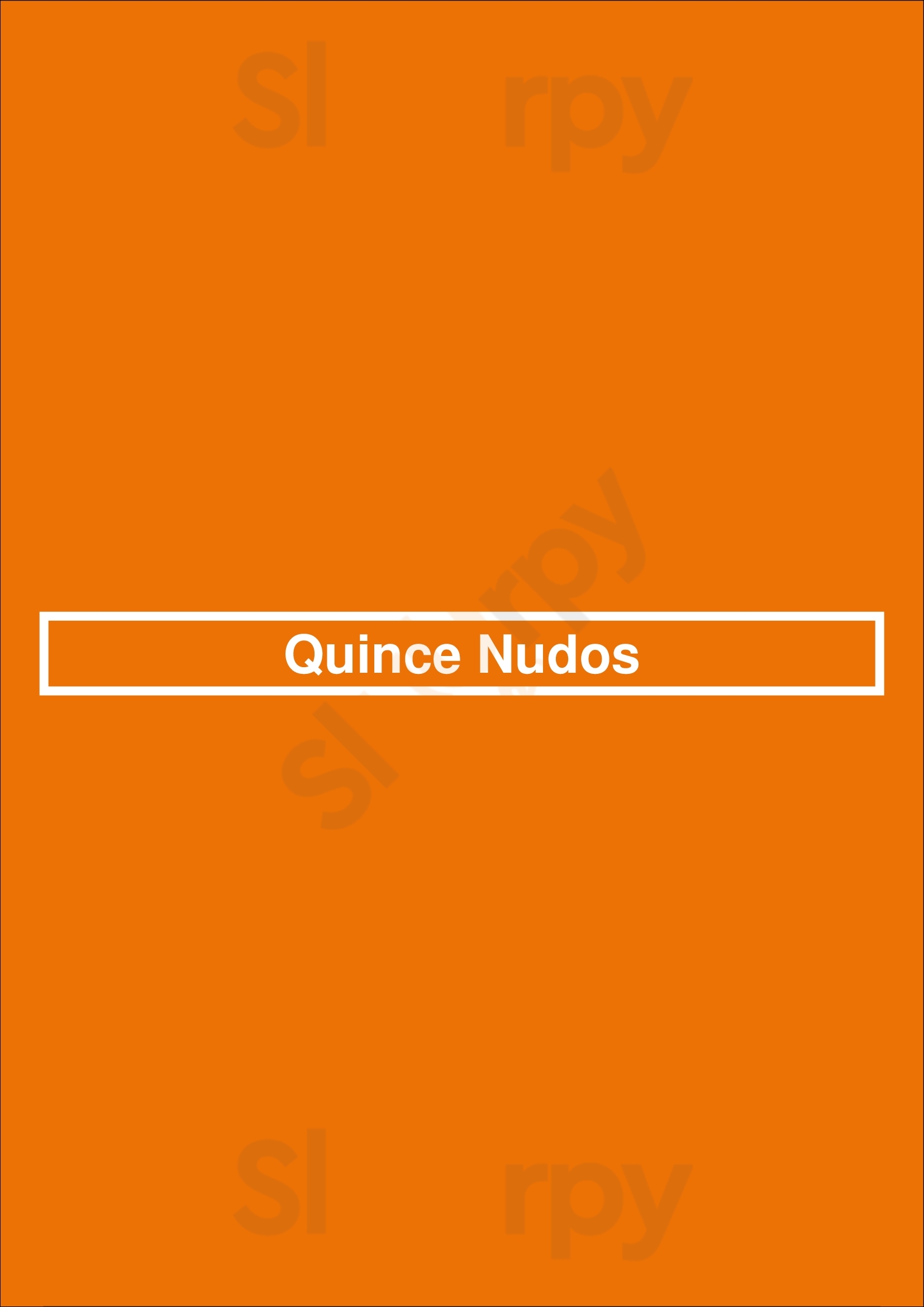 Quince Nudos Ribadesella Menu - 1