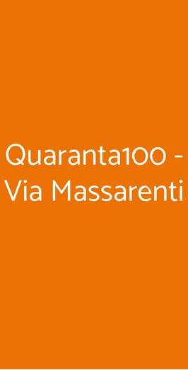 Quaranta100 , Bologna