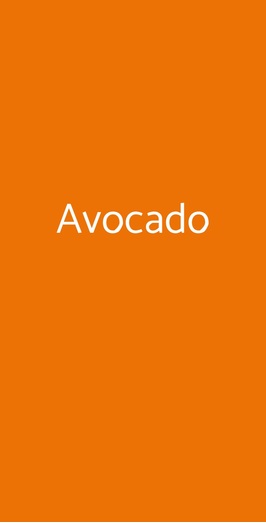 Avocado, Genova