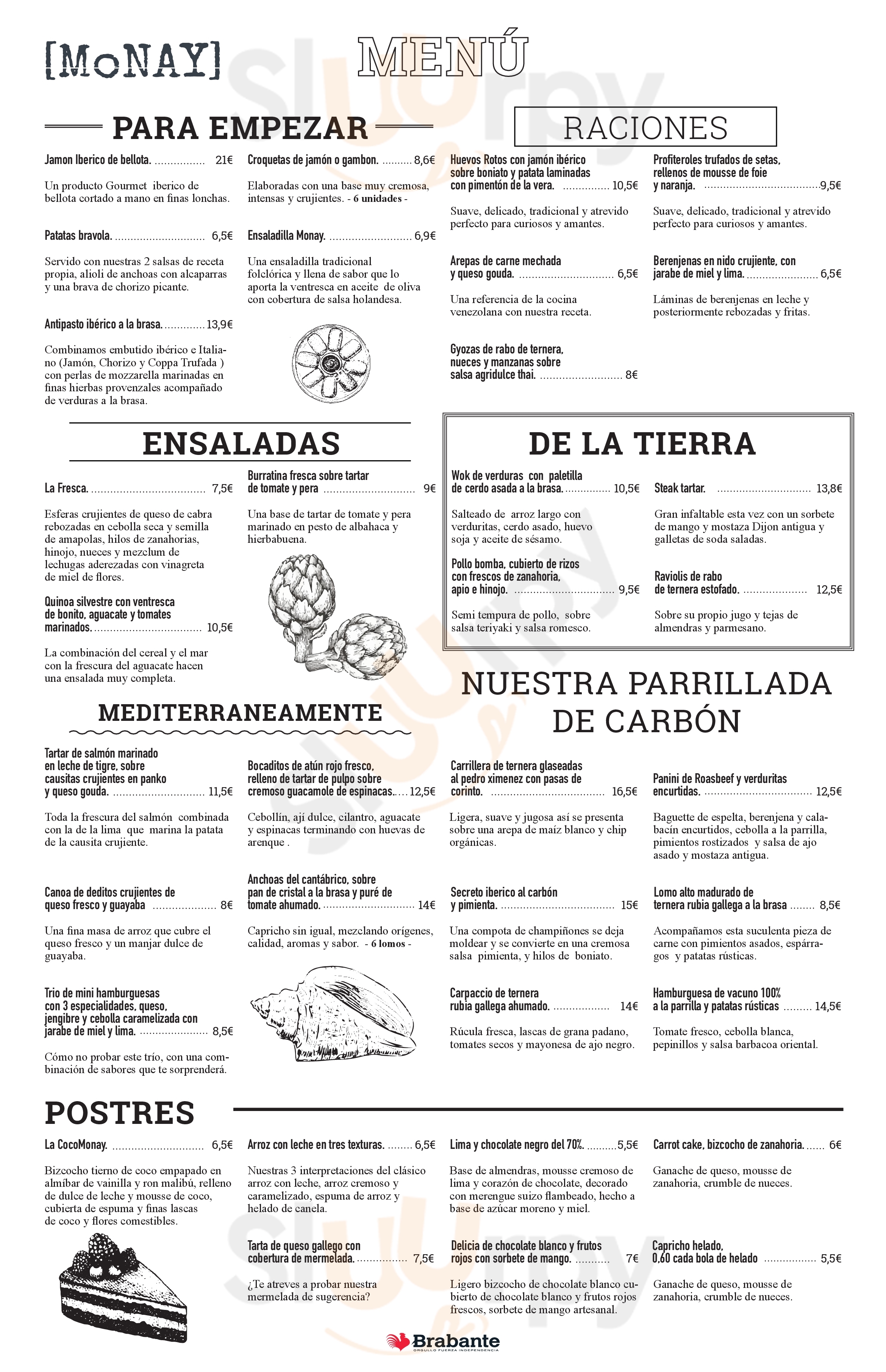 Monay Restaurante Madrid Menu - 1