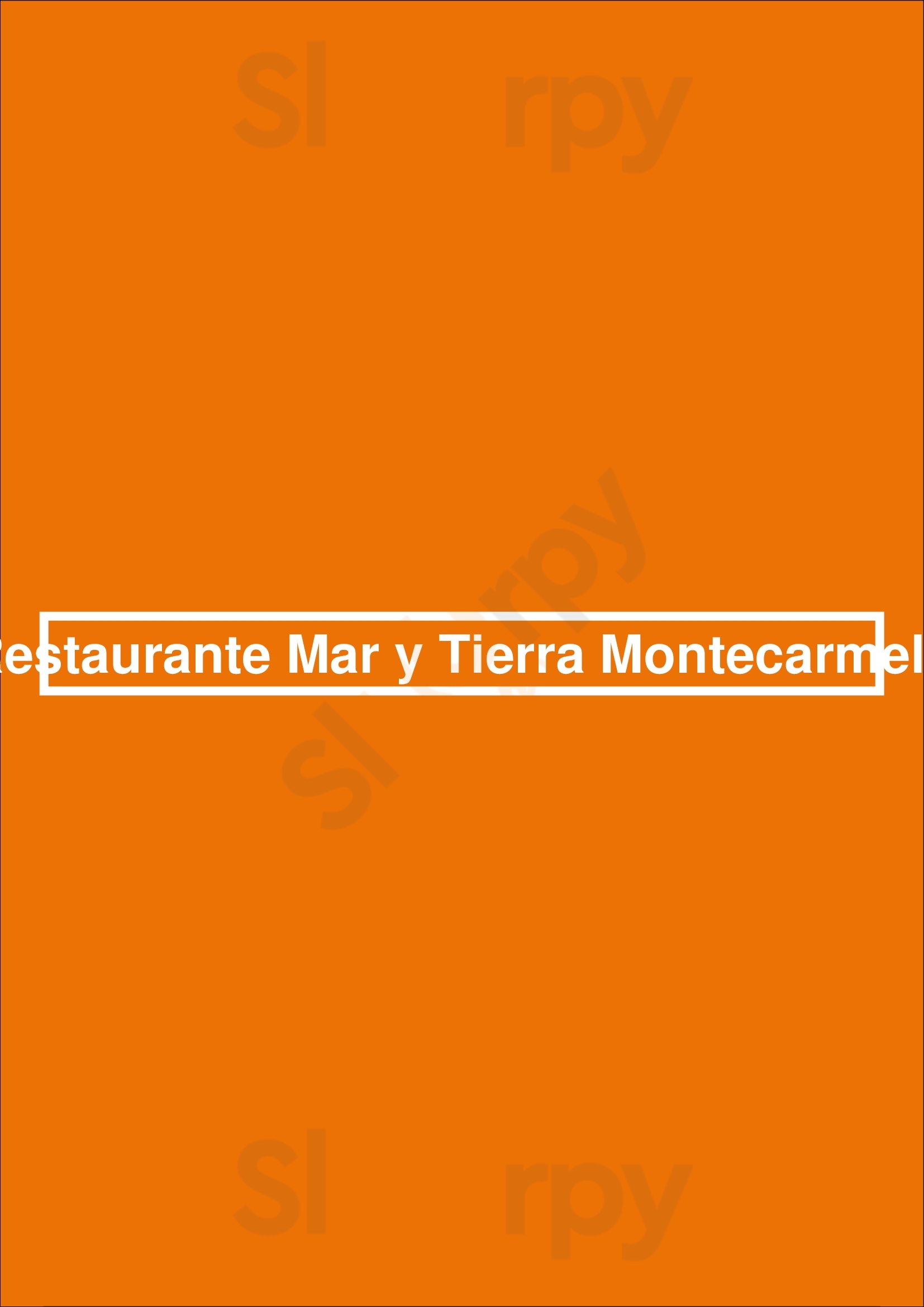 Mar Y Tierra Montecarmelo Madrid Menu - 1