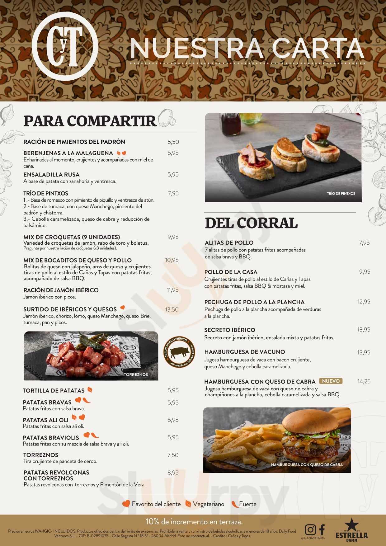 Cañas Y Tapas Madrid Menu - 1