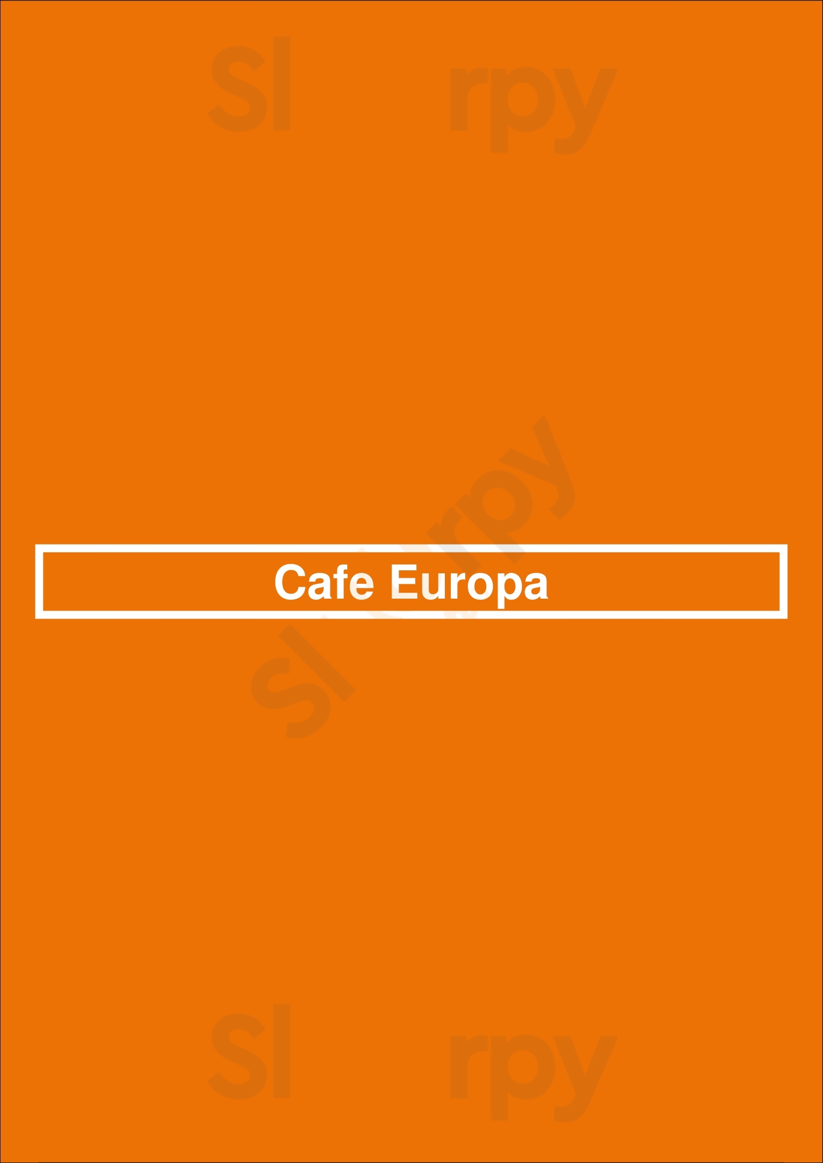 Cafe Europa Madrid Menu - 1
