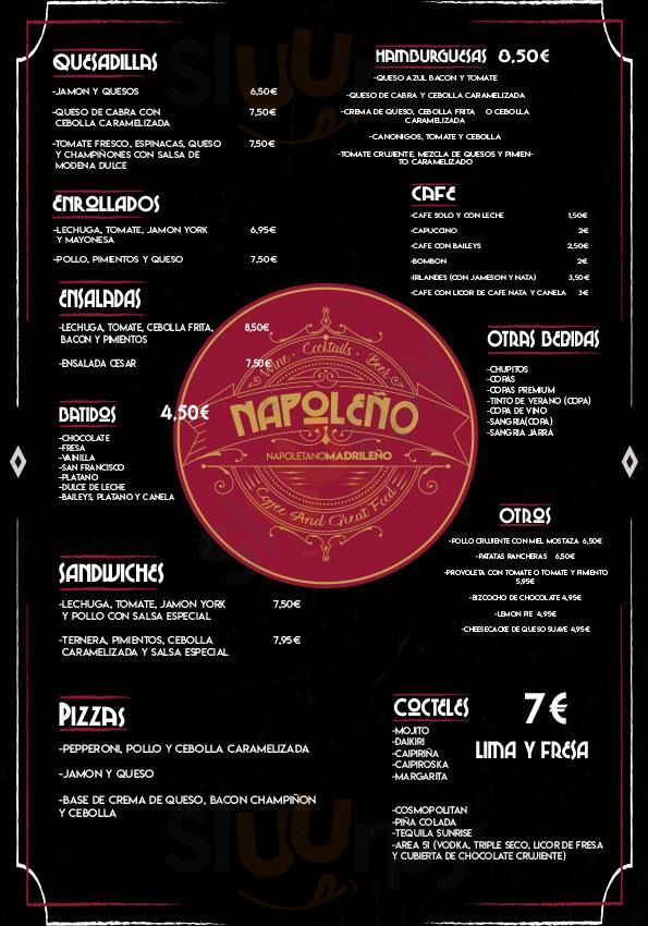 Napoleño Madrid Menu - 1