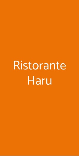 Ristorante Haru, Cinisello Balsamo