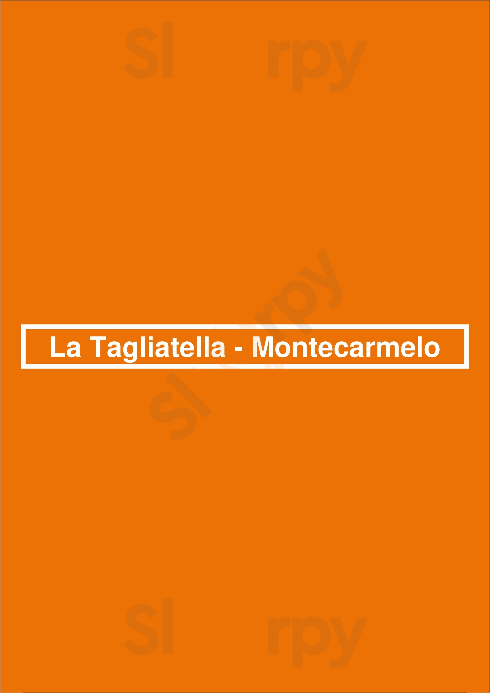 La Tagliatella - Montecarmelo Madrid Menu - 1
