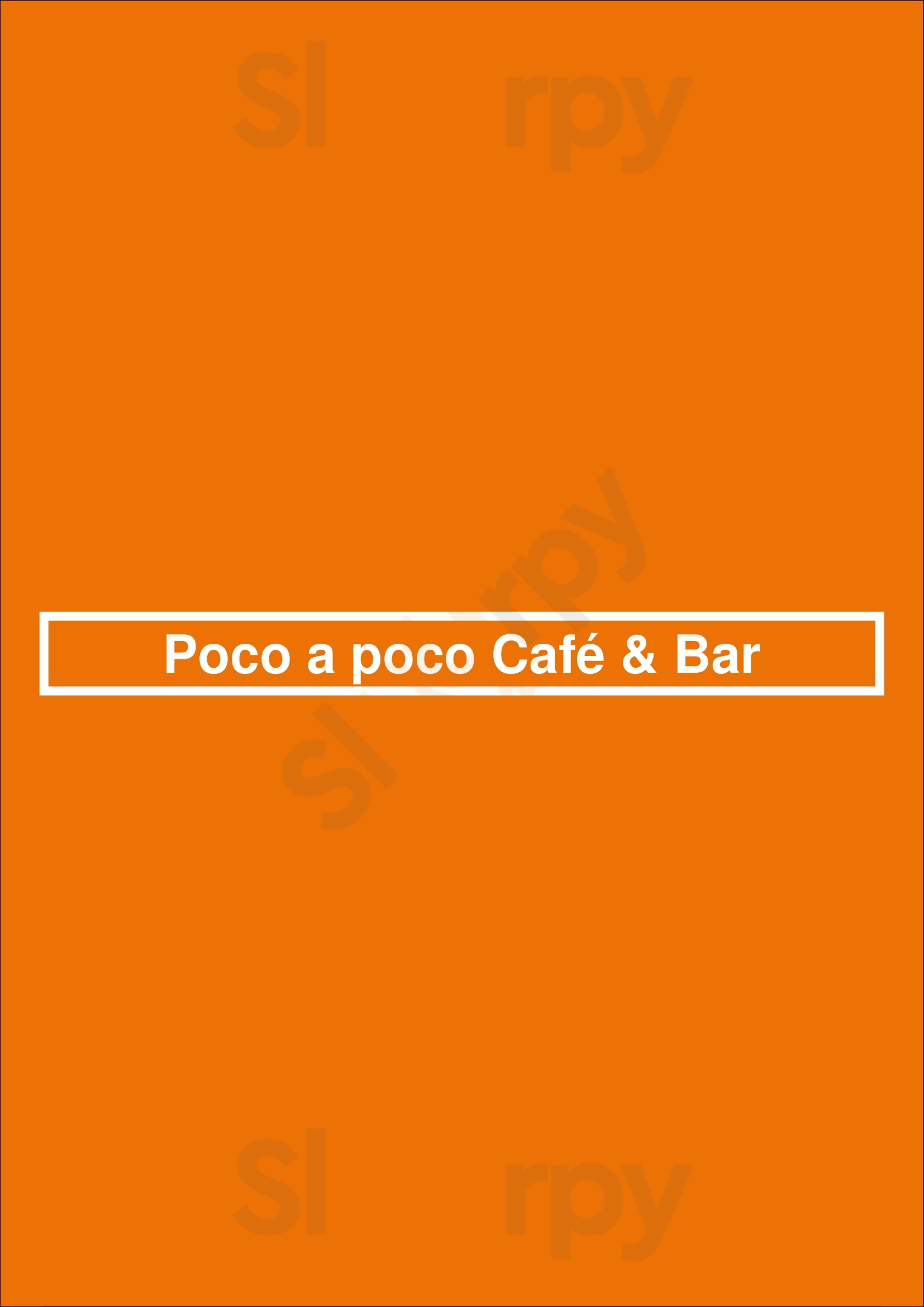 Poco A Poco Café & Bar Madrid Menu - 1
