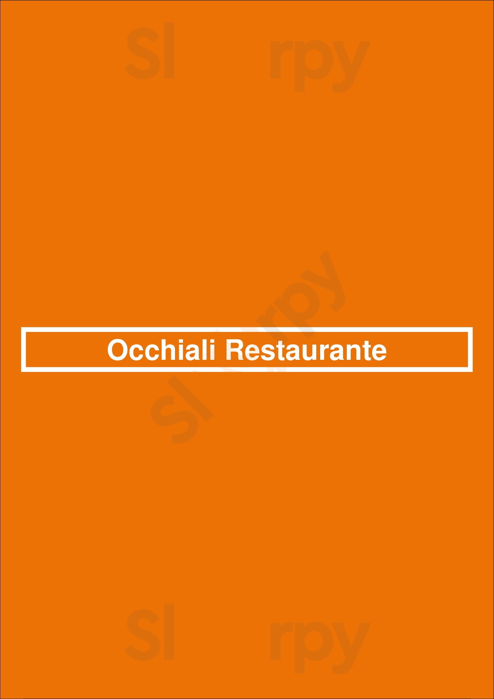 Occhiali Restaurante Madrid Menu - 1