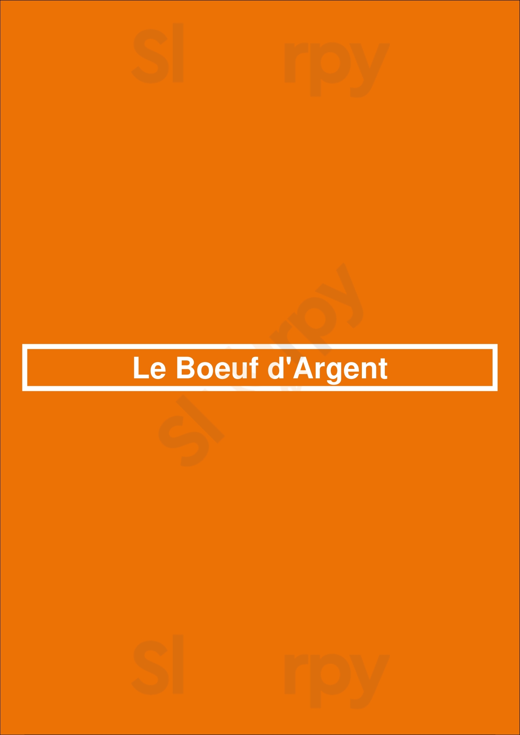 Le Boeuf D'argent Lyon Menu - 1