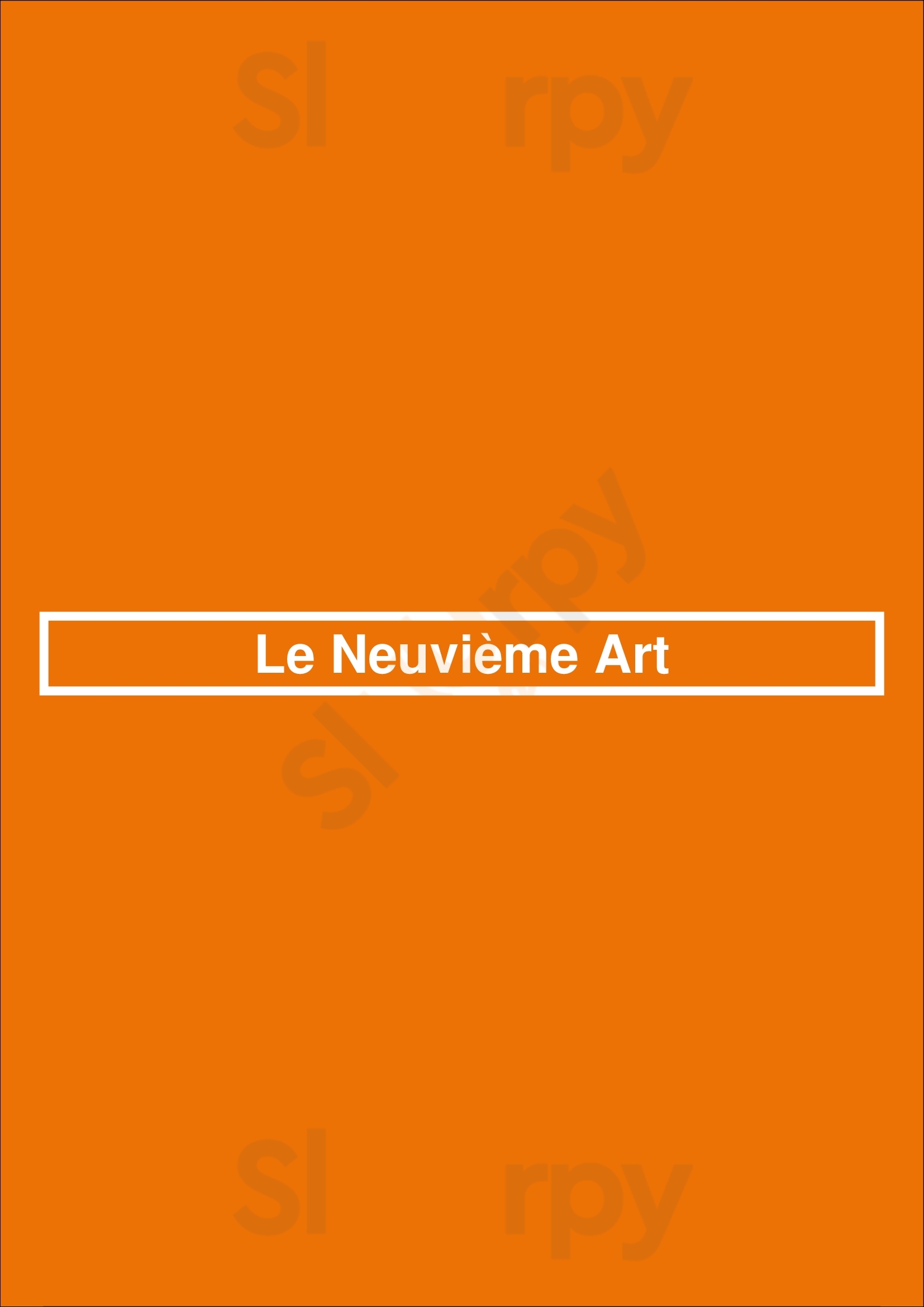 Le Neuvième Art Lyon Menu - 1