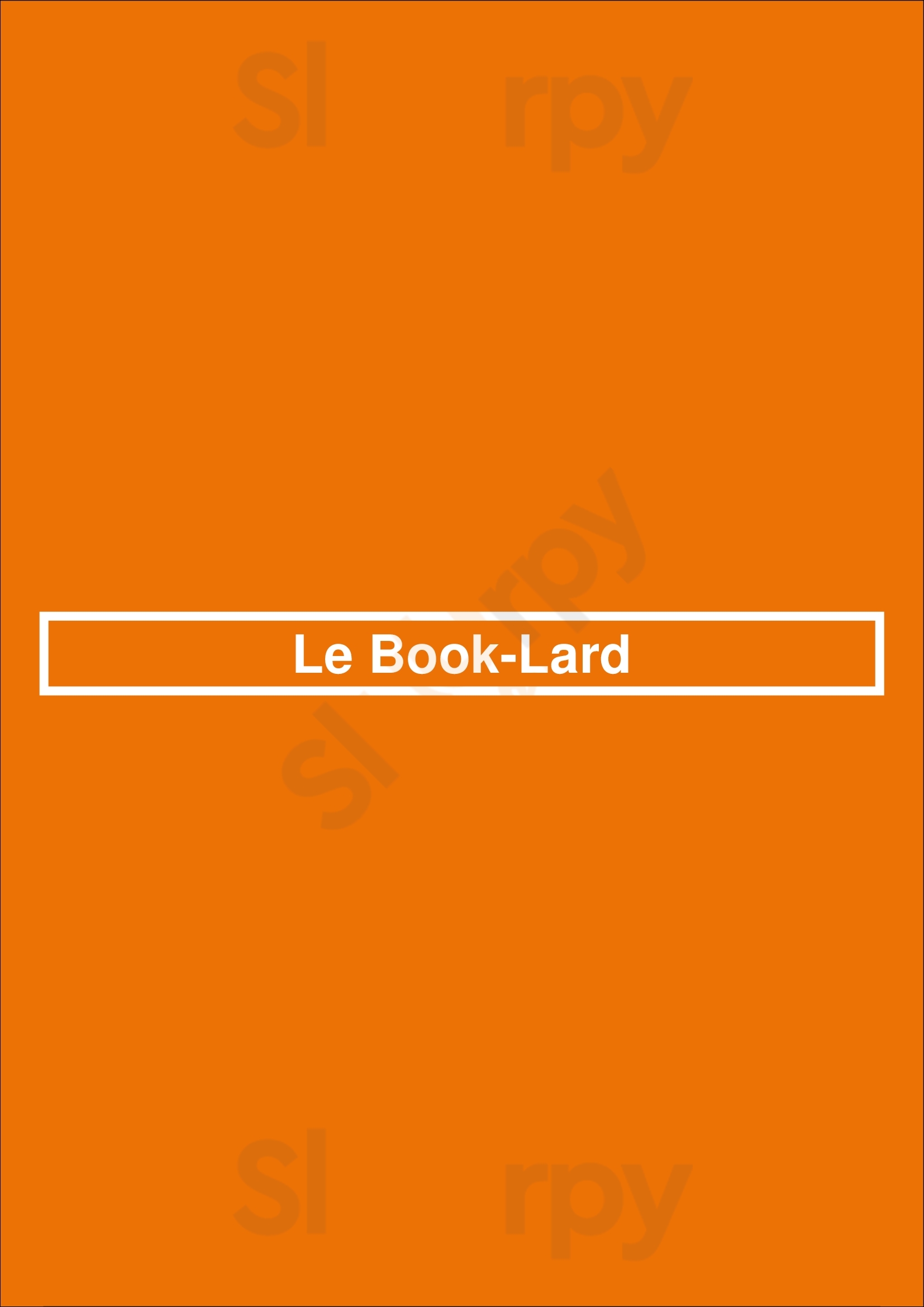 Le Book-lard Lyon Menu - 1