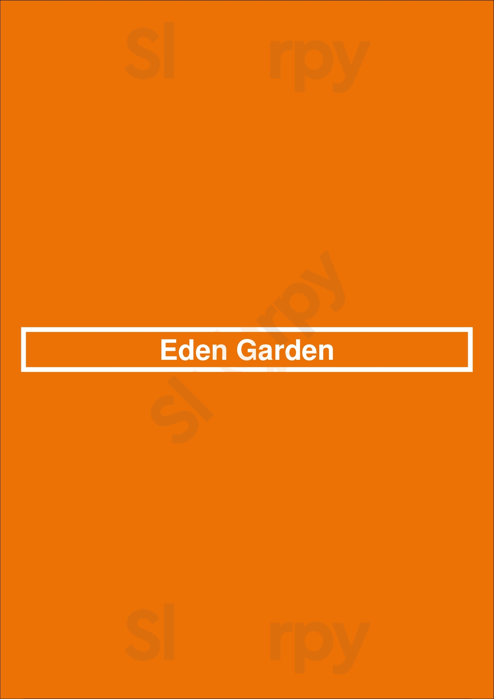 Eden Garden Nice Menu - 1