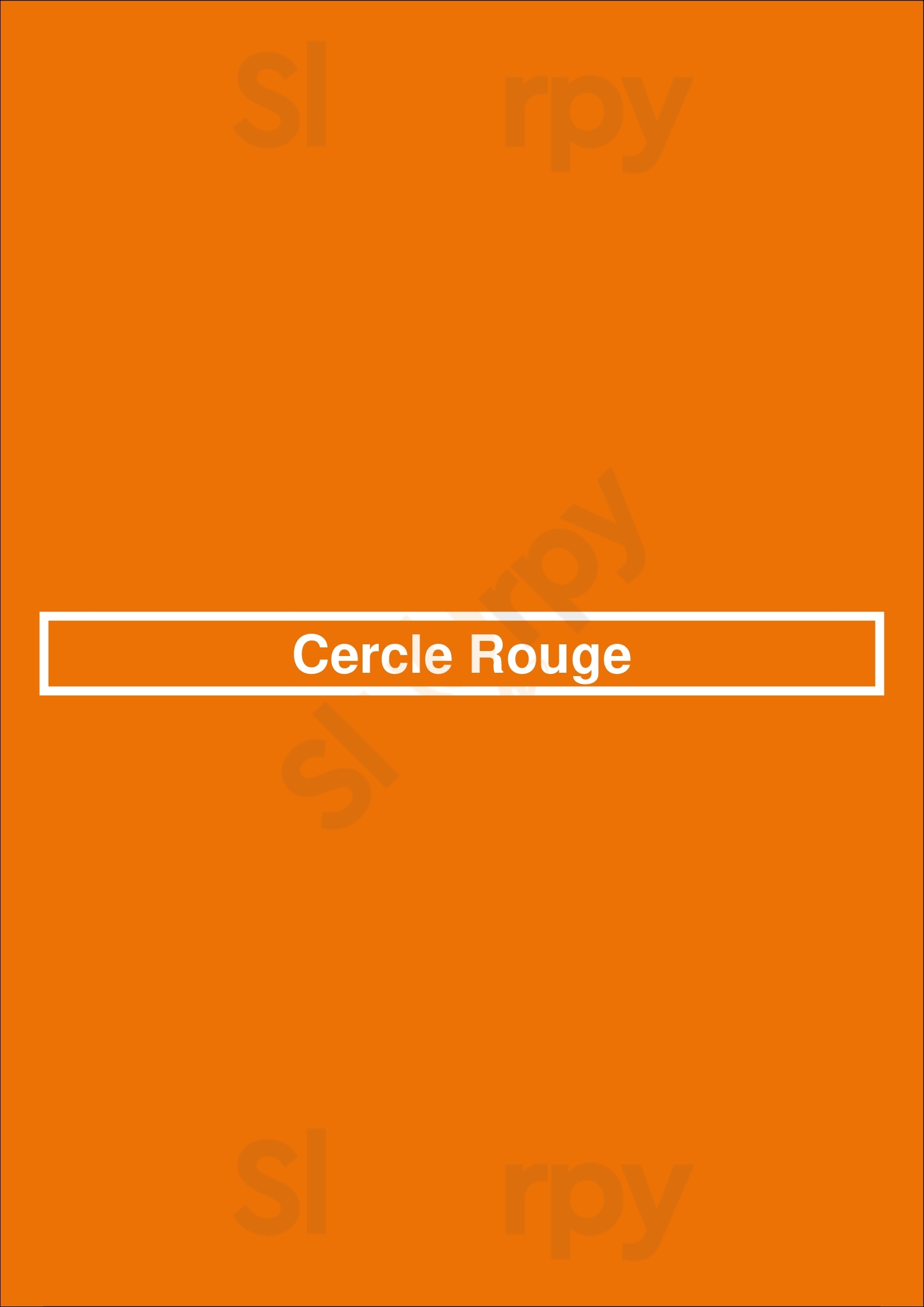 Cercle Rouge Lyon Menu - 1