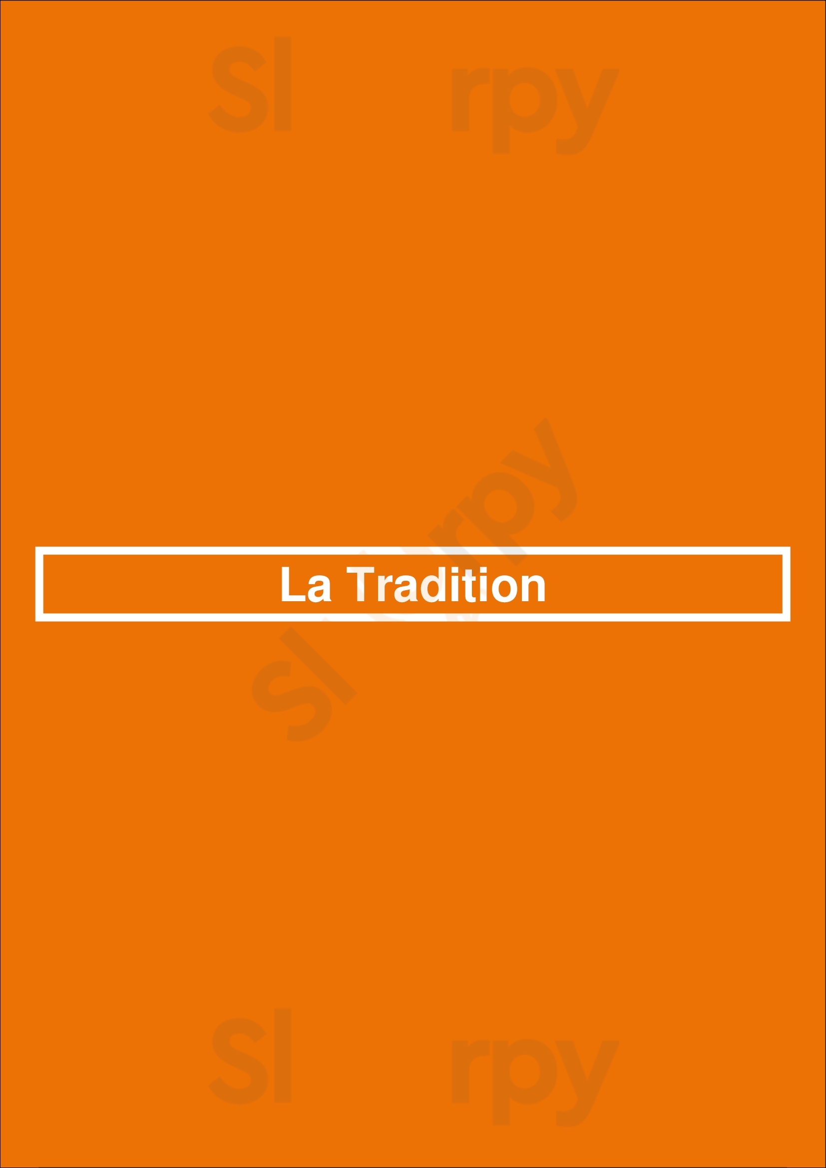 La Tradition Lille Menu - 1