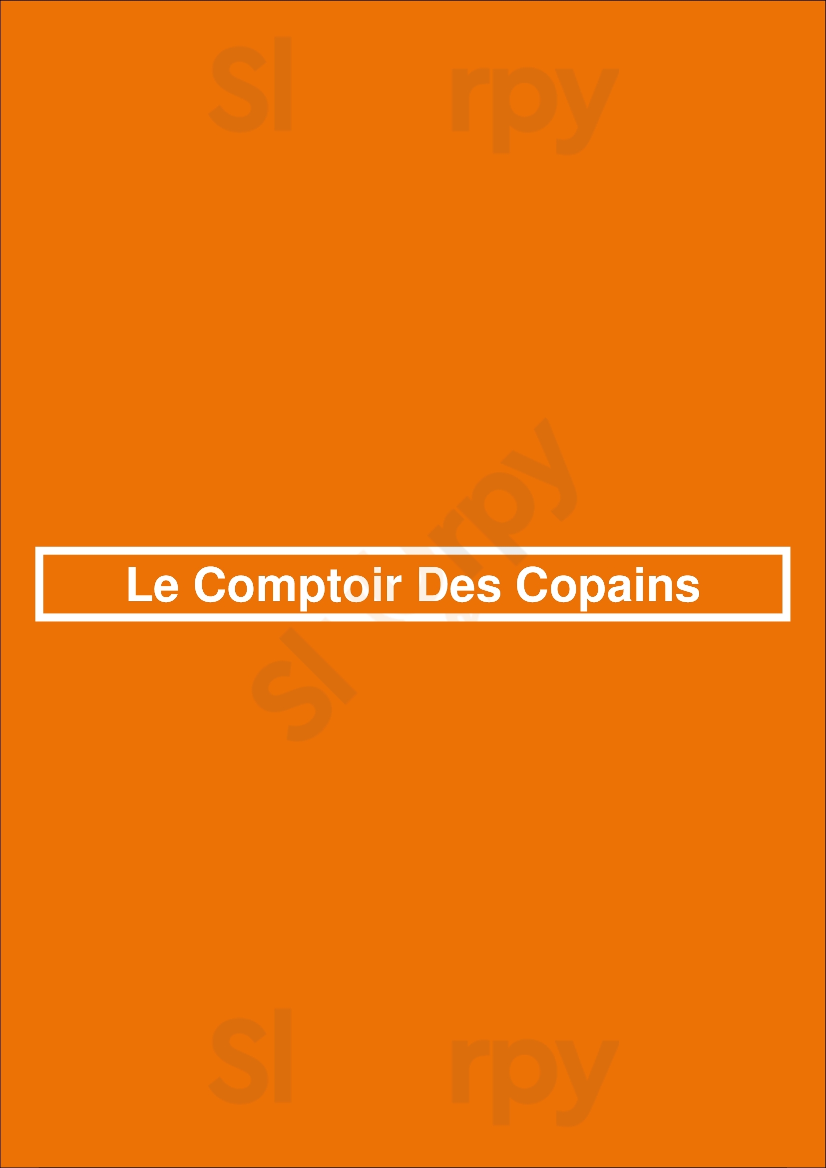 Le Comptoir Des Copains Lyon Menu - 1