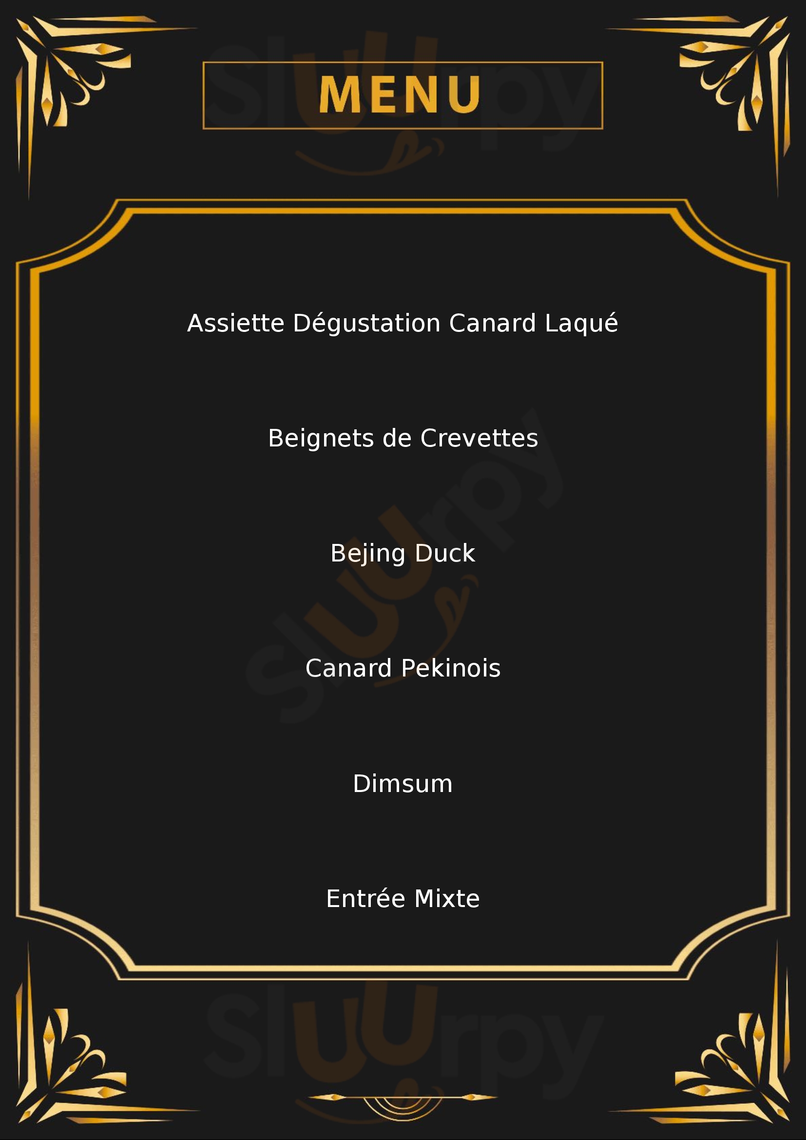 Le Canard Laque Grenoble Menu - 1