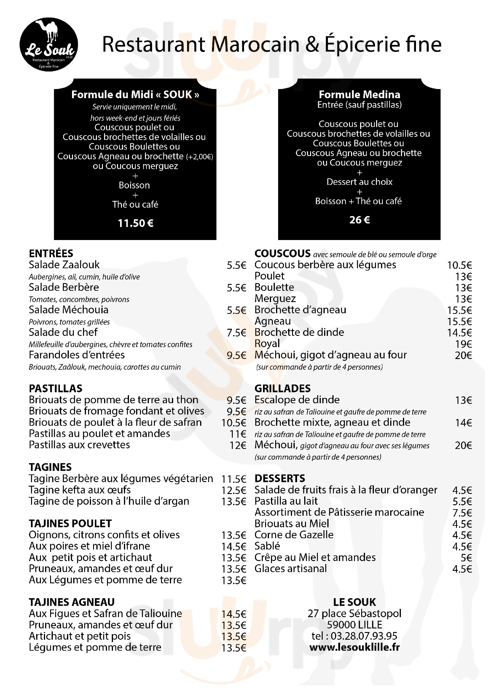 Le Souk Lille Lille Menu - 1