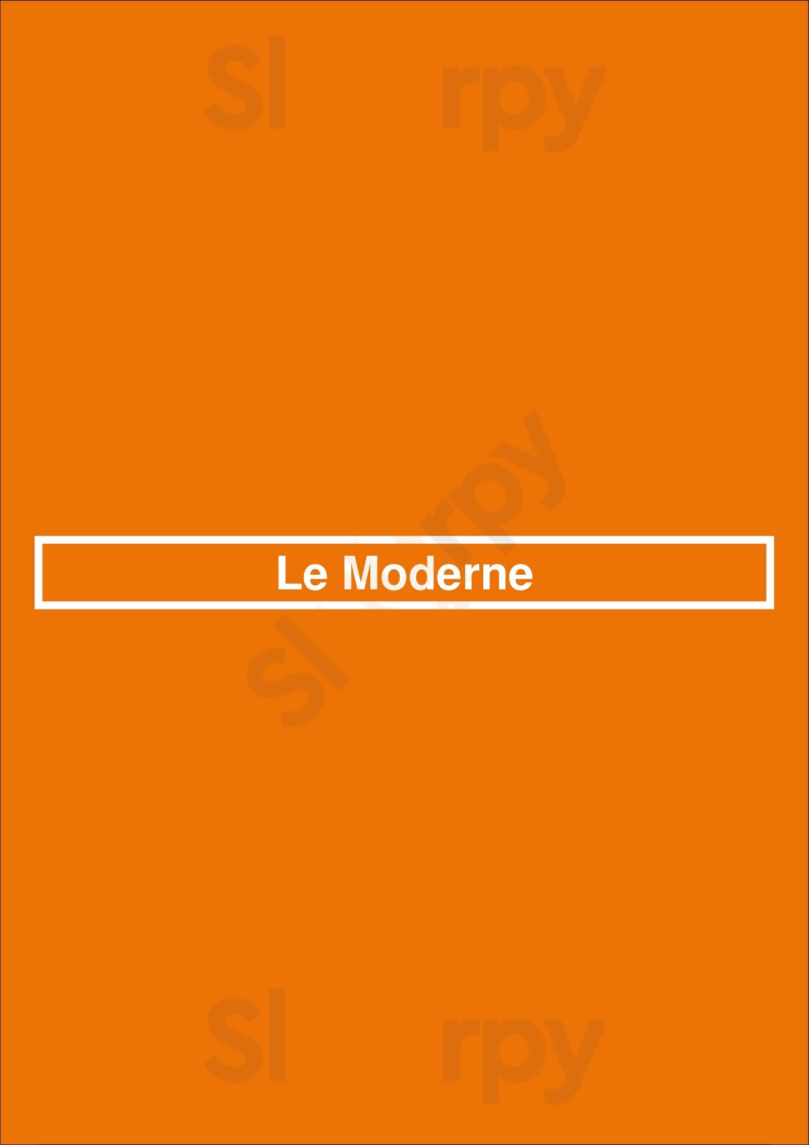 Le Moderne Grenoble Menu - 1