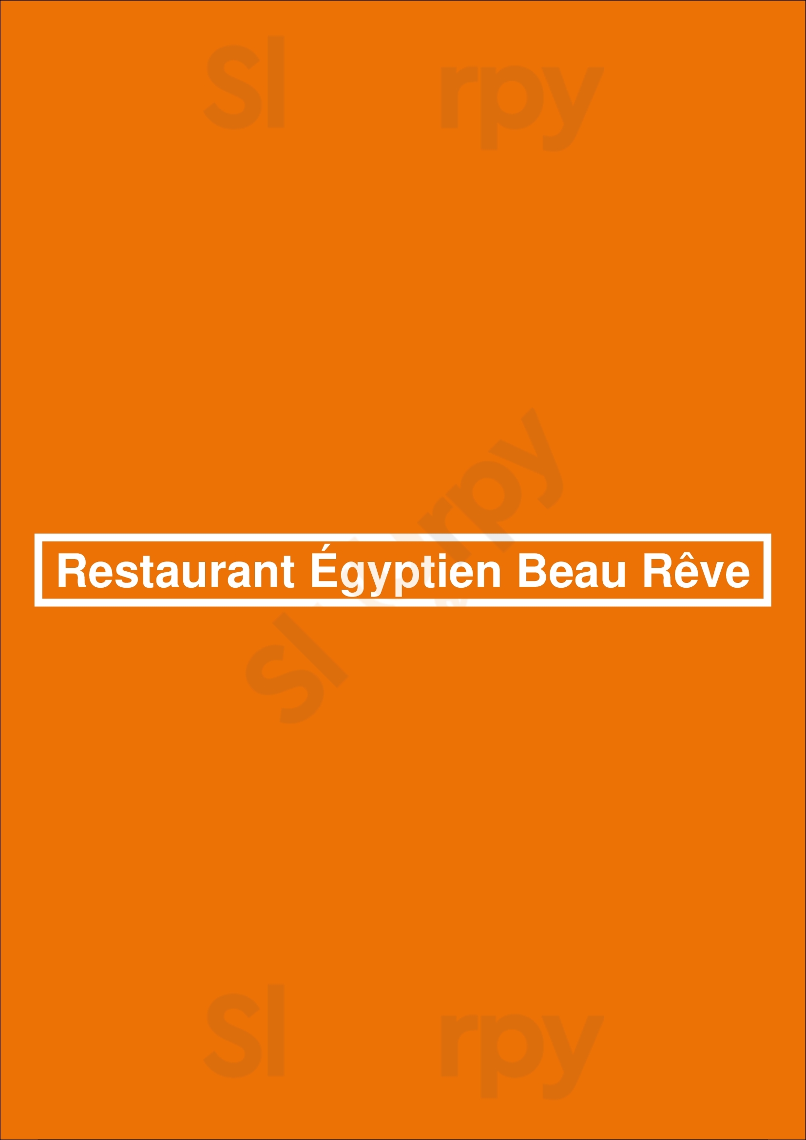 Restaurant Égyptien Beau Rêve Nantes Menu - 1