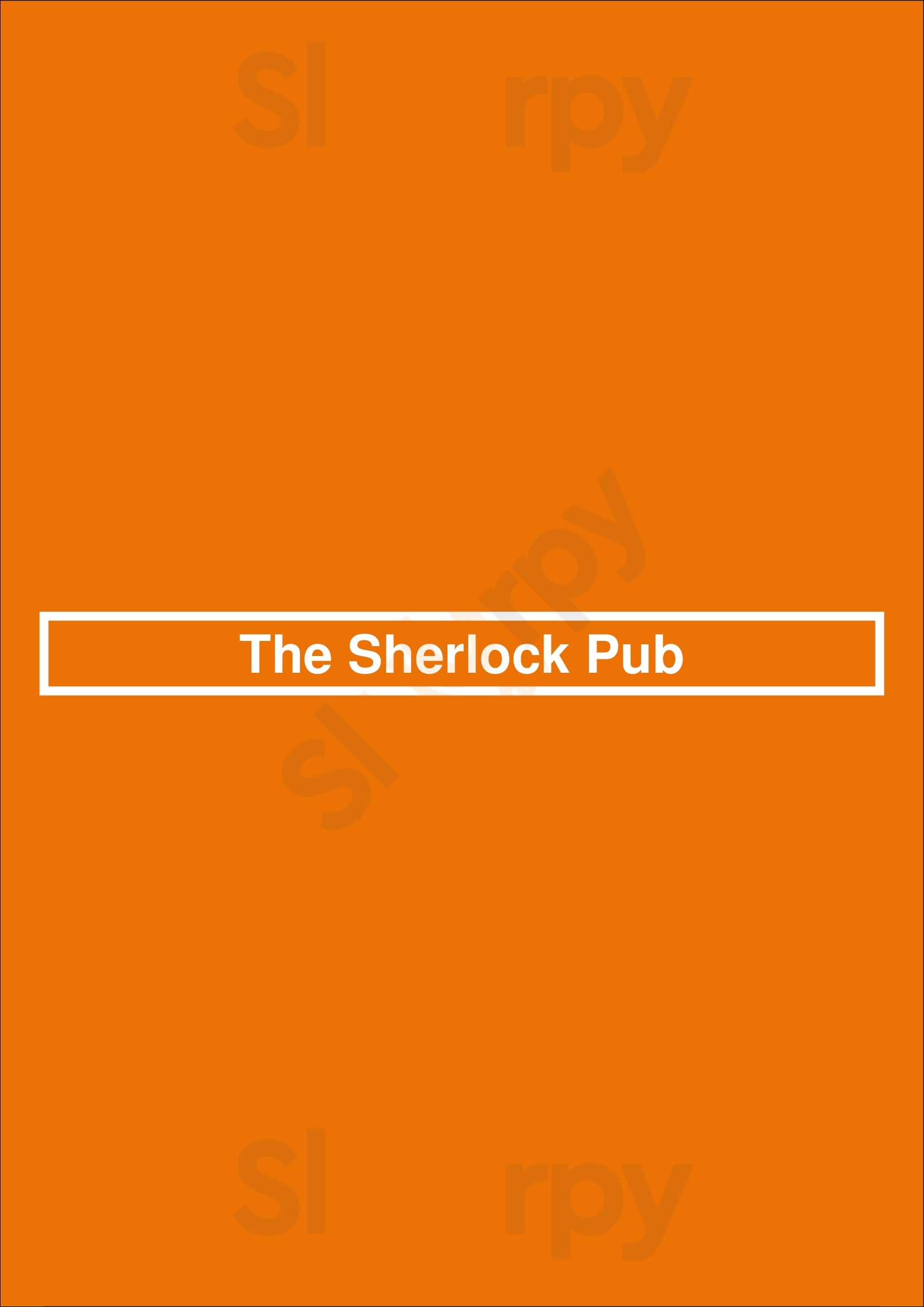 The Sherlock Pub Lille Menu - 1