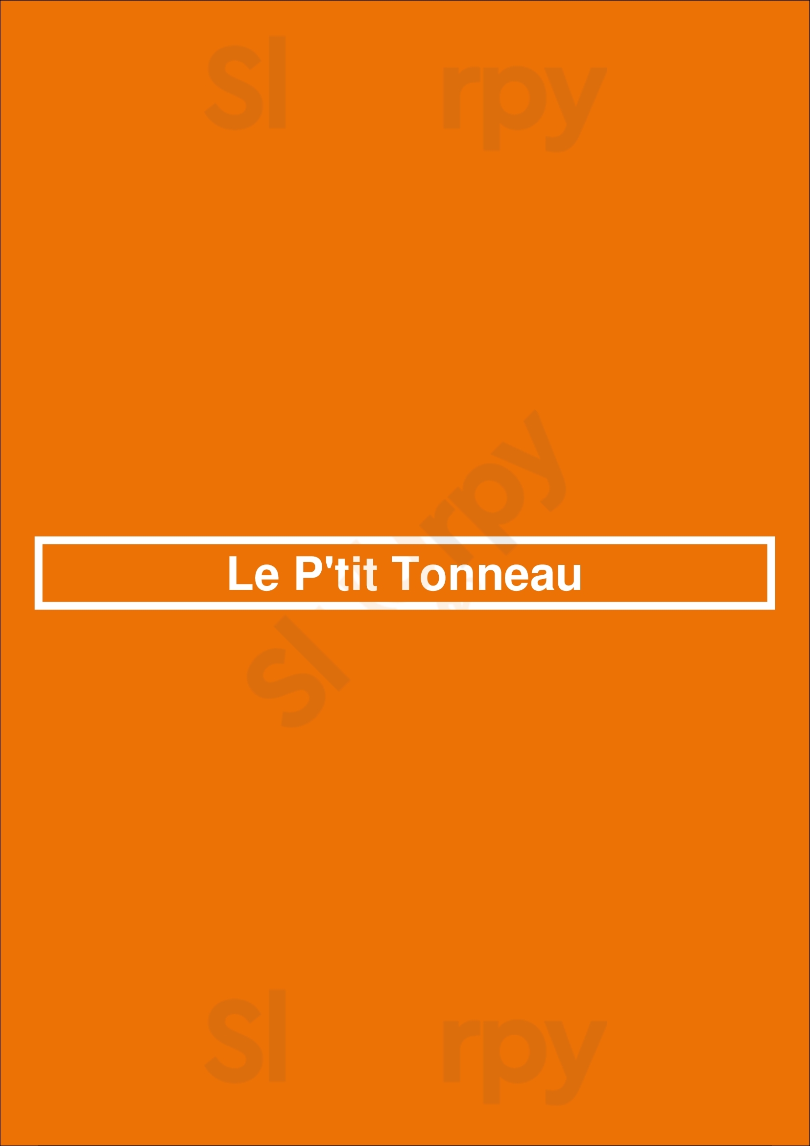 Le P'tit Tonneau Nantes Menu - 1
