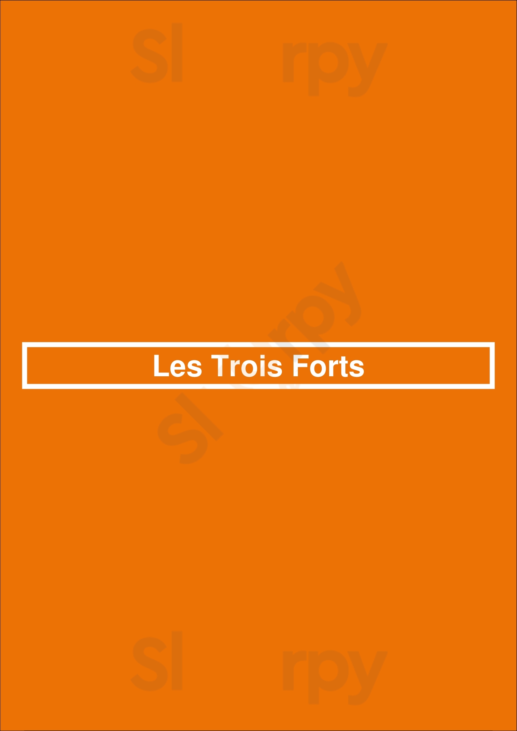 Les Trois Forts Marseille Menu - 1