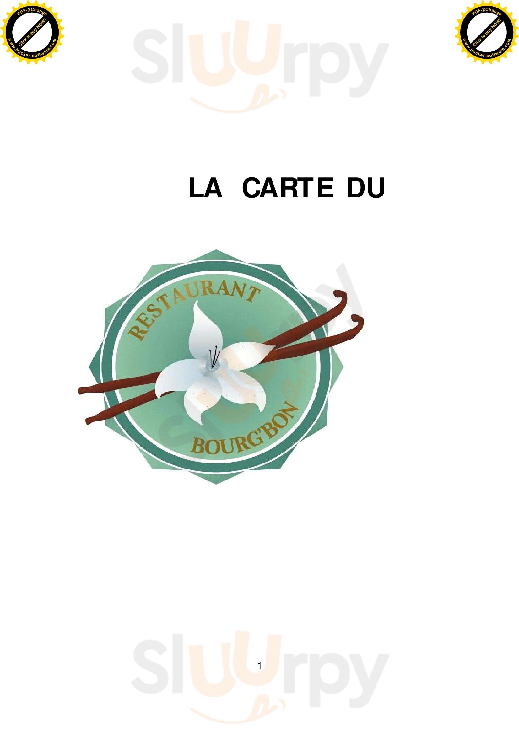 Menu principal - Restaurant Le Bourg'bon De Mouzda