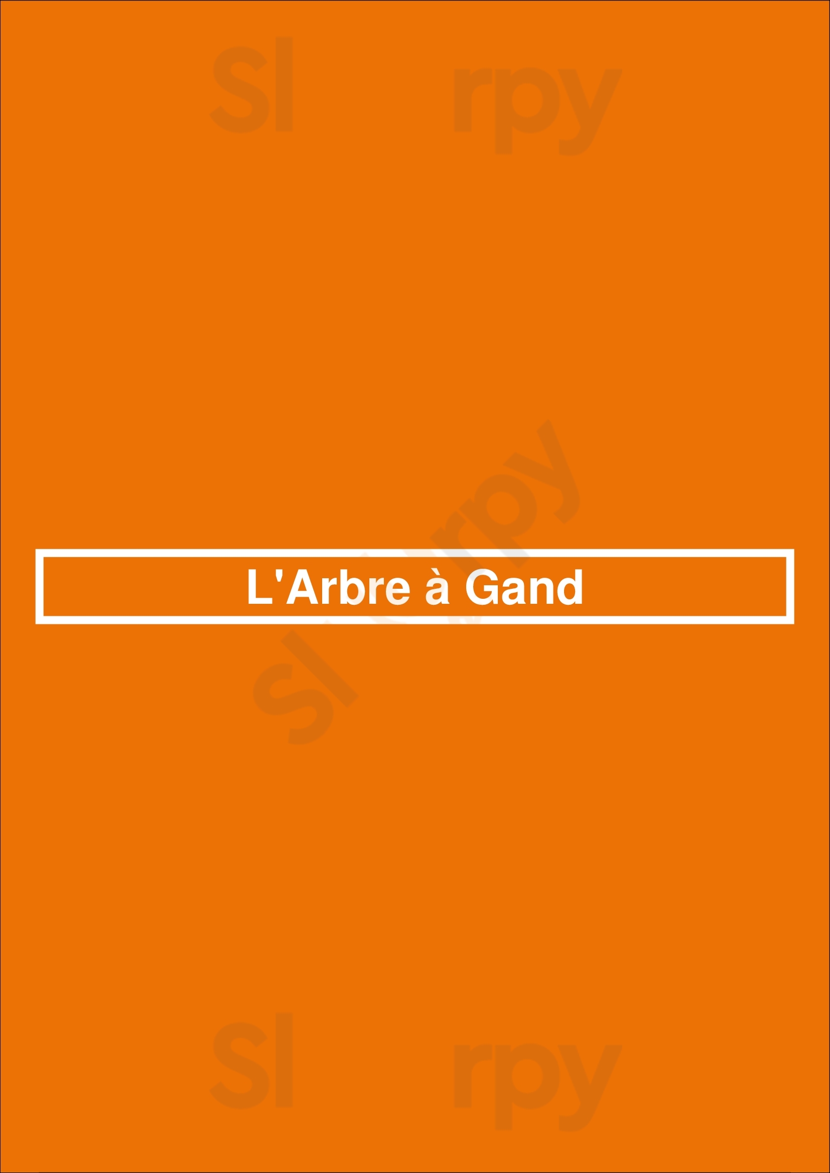 L'arbre à Gand Lille Menu - 1