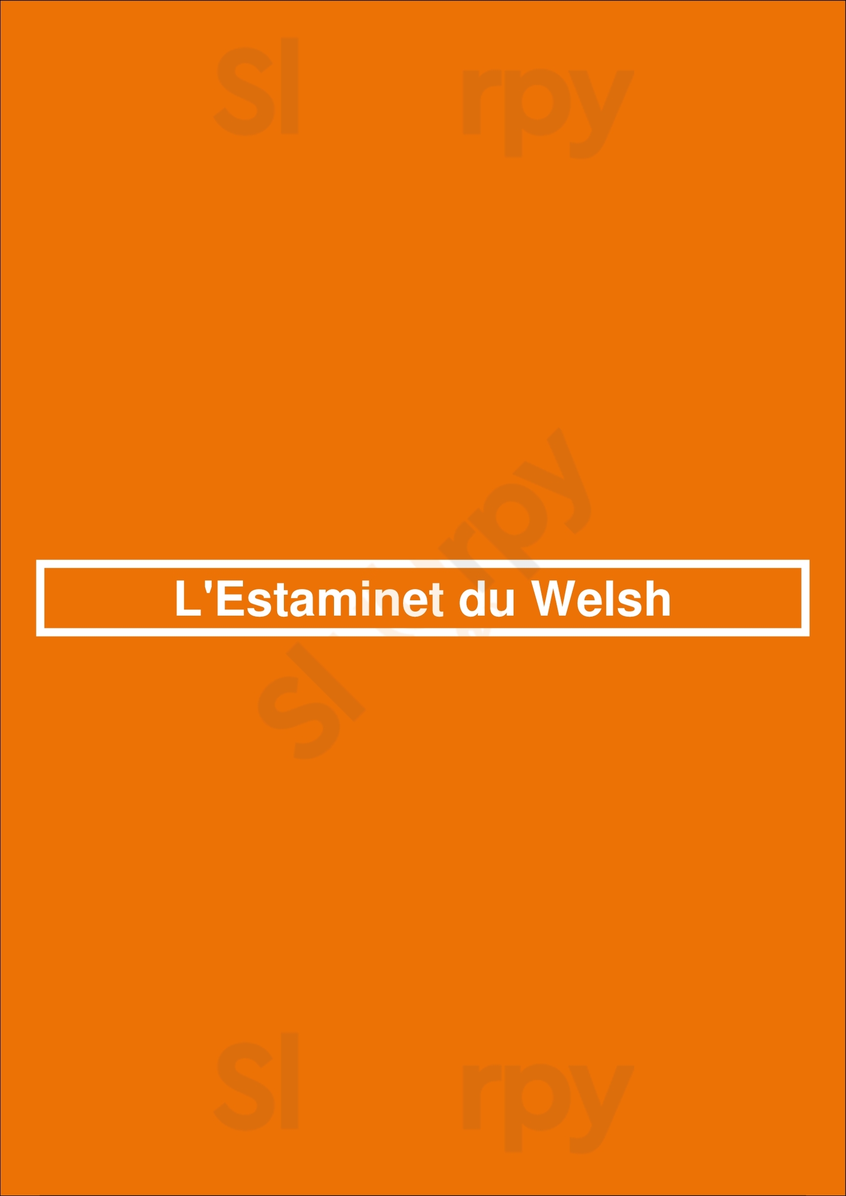 L'estaminet Du Welsh Lille Menu - 1