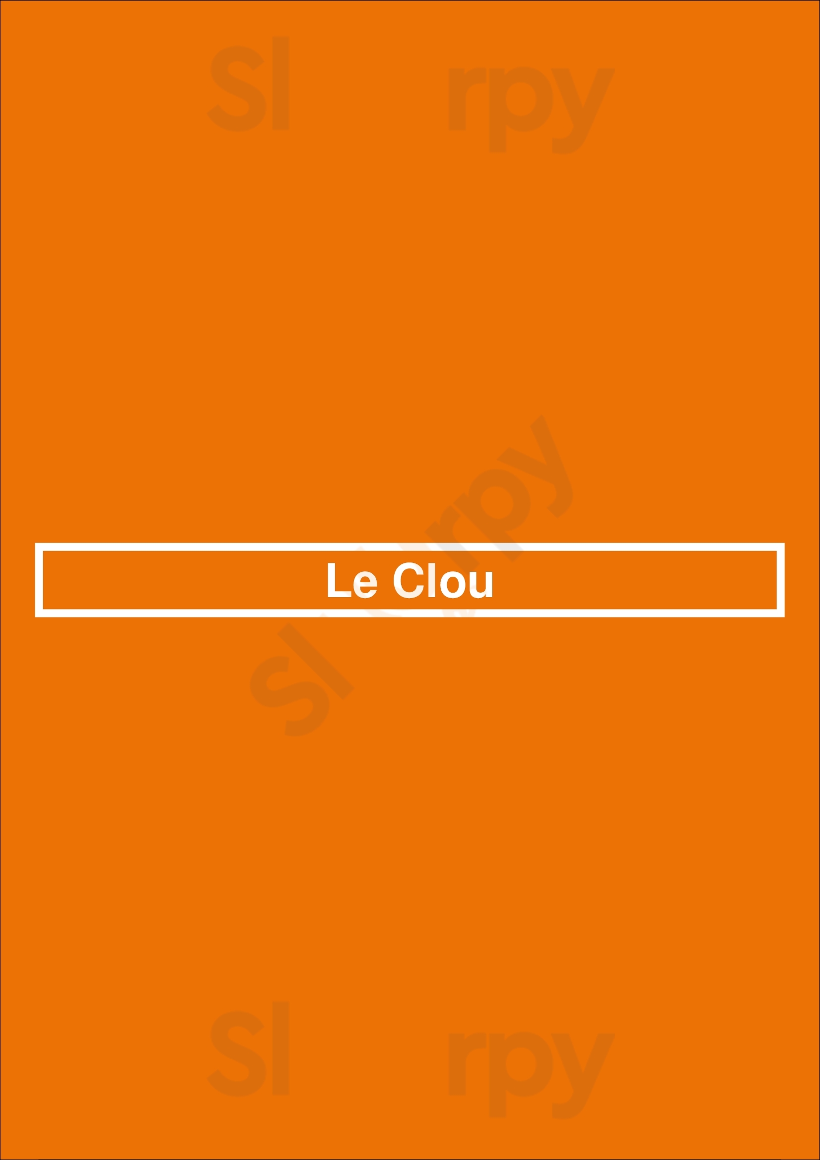 Winstub Le Clou Strasbourg Menu - 1