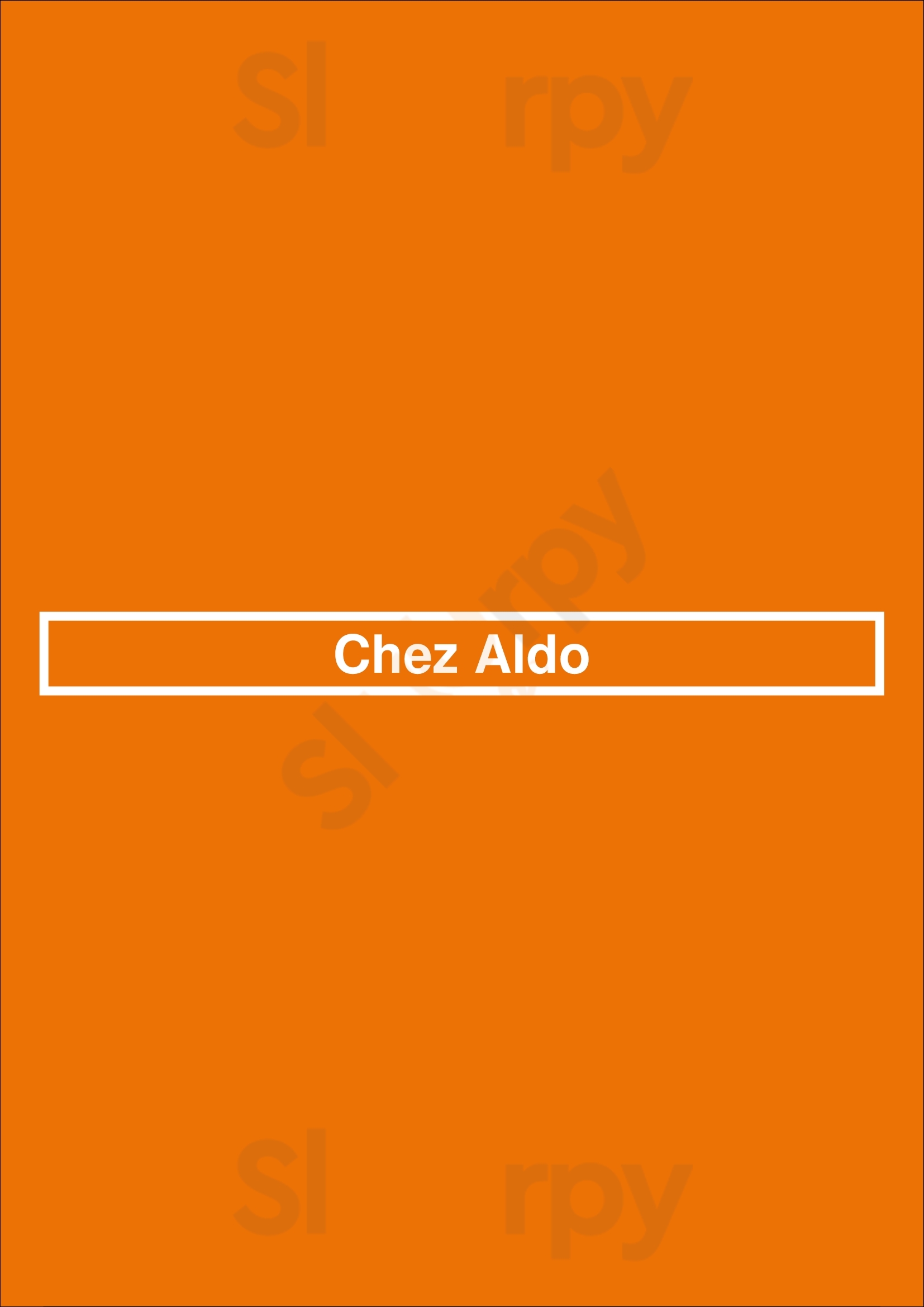 Chez Aldo Marseille Menu - 1