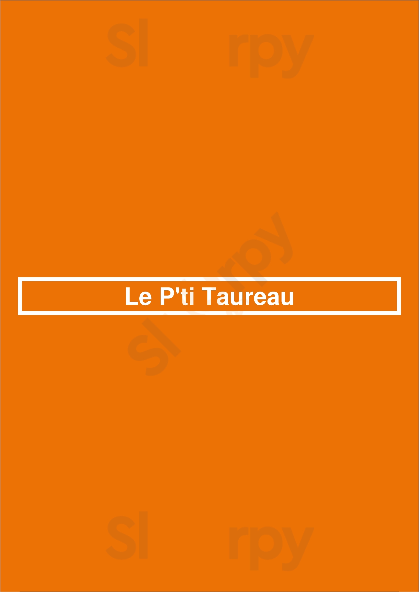 Le P'ti Taureau Montpellier Menu - 1