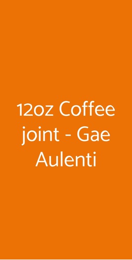 12oz Coffee Joint, Milano