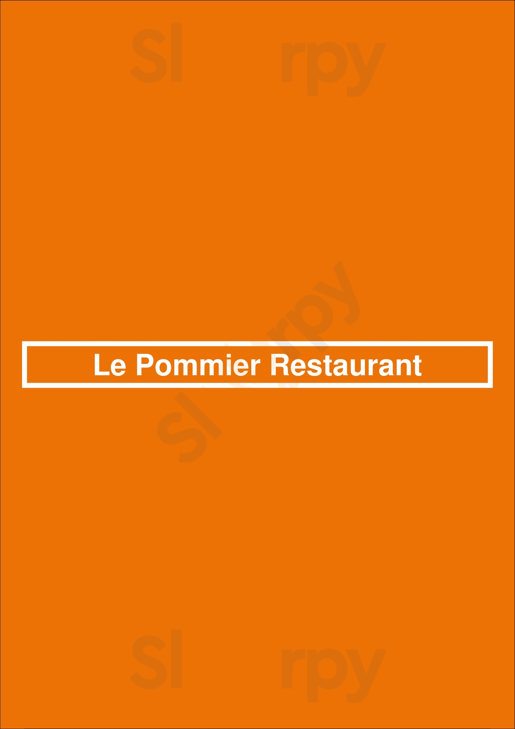 Le Pommier Restaurant Bayeux Menu - 1