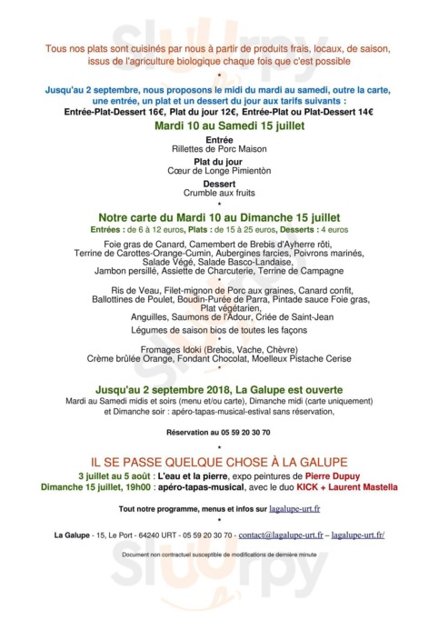 Restaurant La Galupe Urt